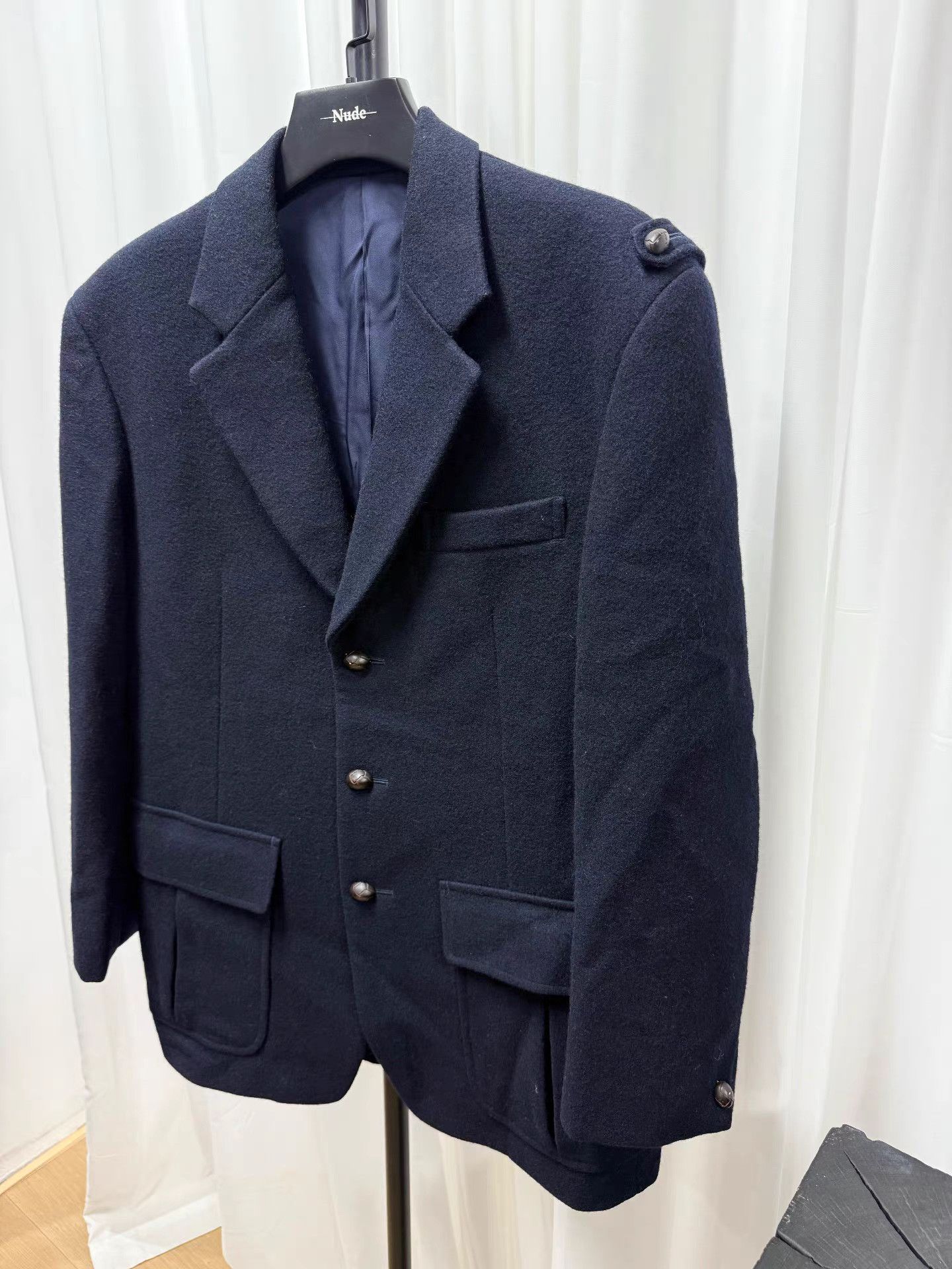Yohji Yamamoto Yohji Yamamoto Wooden Button Wool Jacket K20 Size US S / EU 44-46 / 1 - 2 Thumbnail