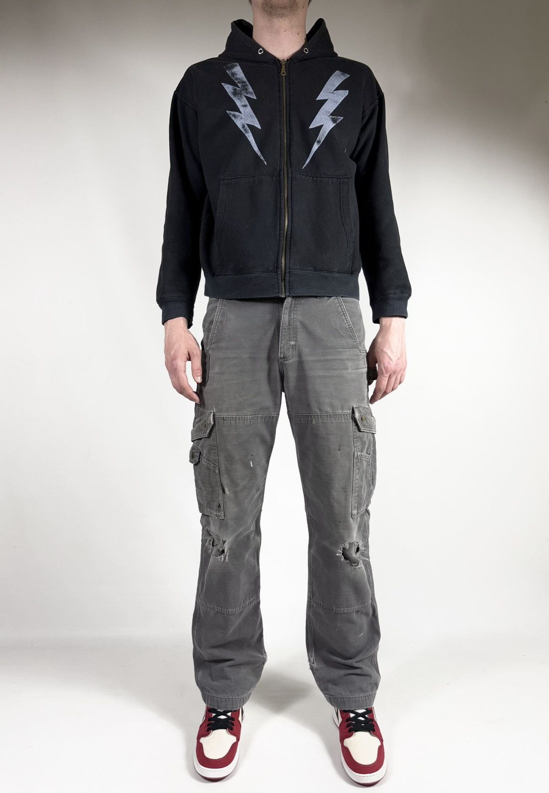 Carhartt Vintage Carhartt Flannel Double Knee Cargo Work Pants Size US 31 - 4 Thumbnail