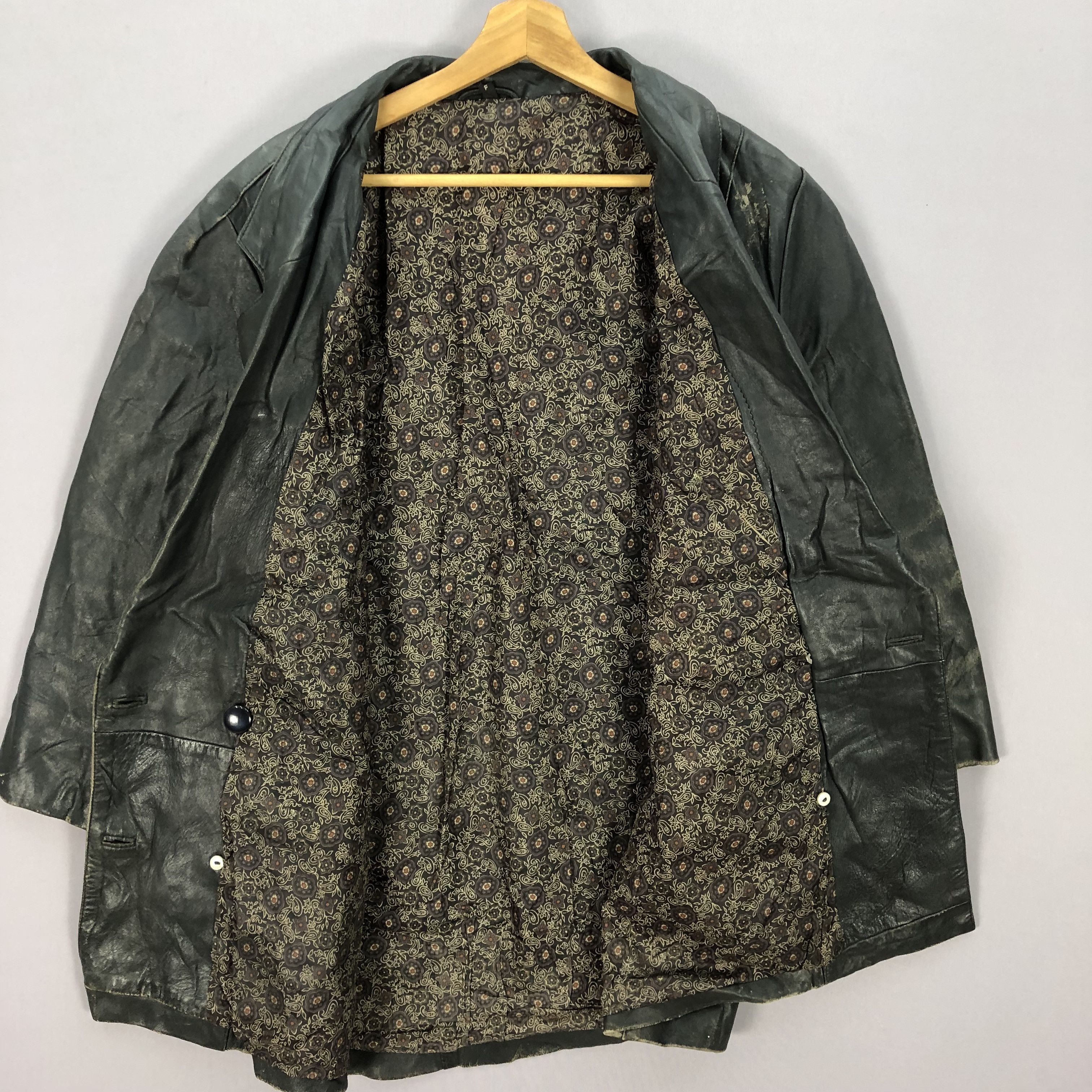 Japanese Brand × Vintage Vintage Japanese Leather Cardigan Jacket Size US XL / EU 56 / 4 - 5 Thumbnail