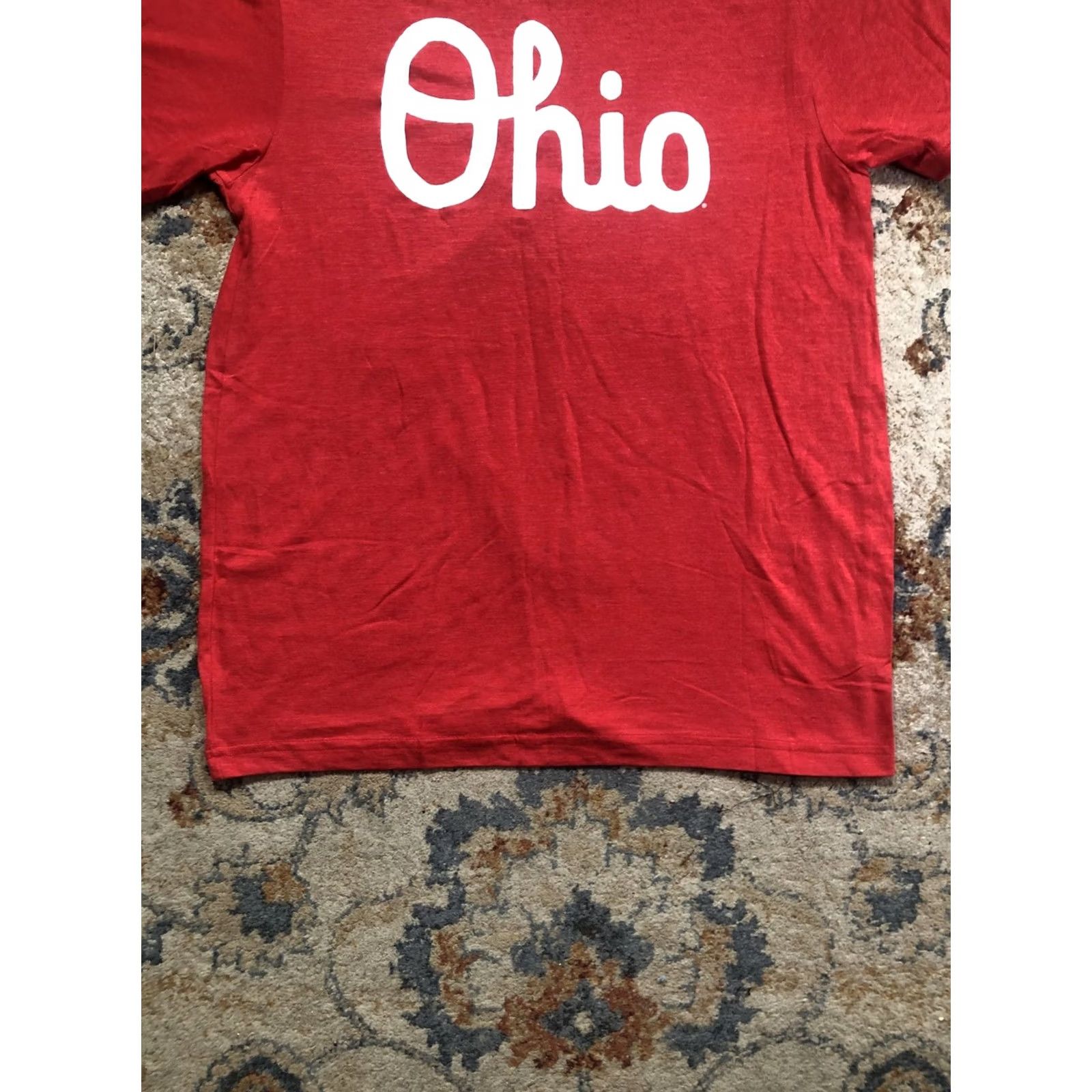 Logo 7 Homage Shirt Mens XL Red Graphic Tee Ohio Logo Crew Neck Size US XL / EU 56 / 4 - 5 Thumbnail