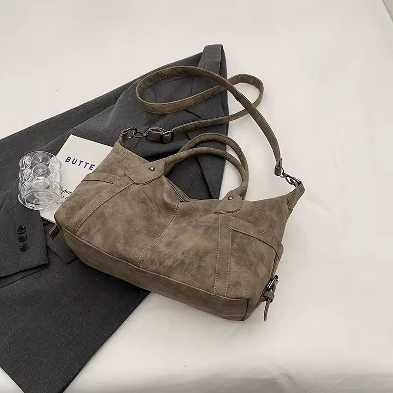 Other Retro Vintage Style PU Leather Khaki Shoulder Crossbody Bag Size ONE SIZE - 4 Thumbnail