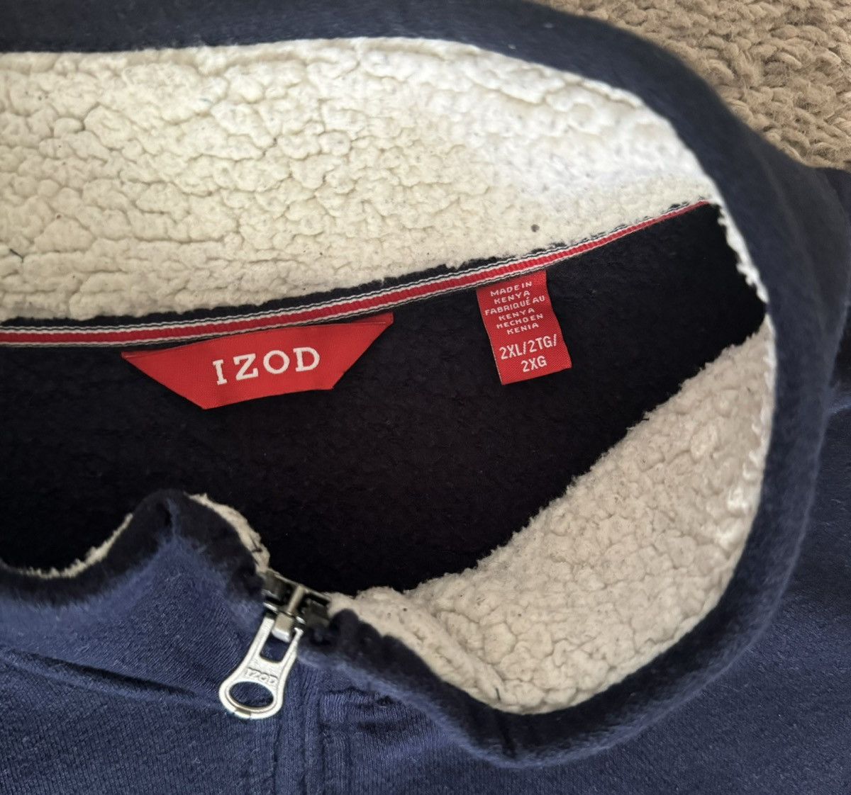 Polo Ralph Lauren × Vintage long sleeve sweater with white fluff on collar Size US XL / EU 56 / 4 - 5 Thumbnail