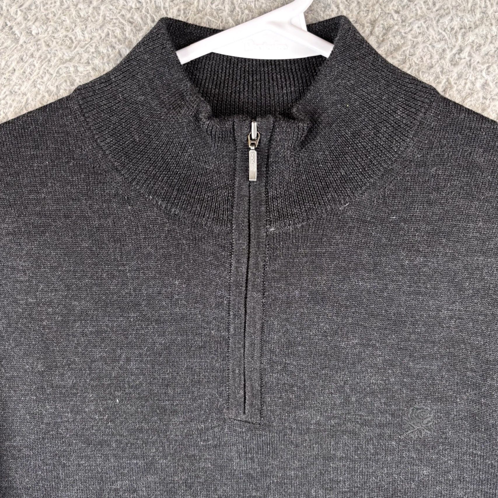 Charles Tyrwhitt Charles Tyrwhitt Sweater Mens Sweater Black Merino Wool 1/4 Zip England Rugby Size US L / EU 52-54 / 3 - 2 Thumbnail