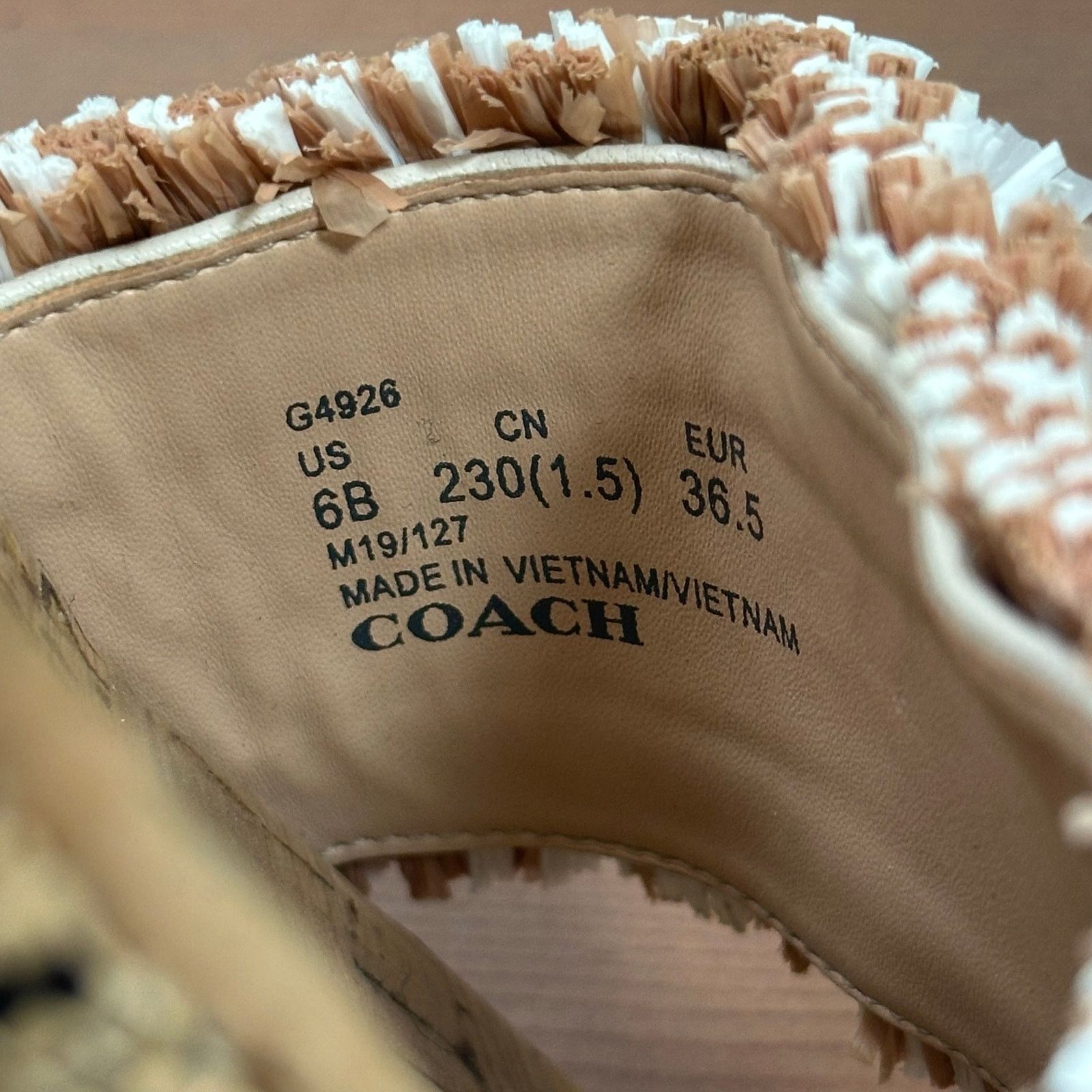Coach Coach Women's Brayden Cork Raffia Sandals Size 6 Size US 6 / IT 36 - 9 Thumbnail