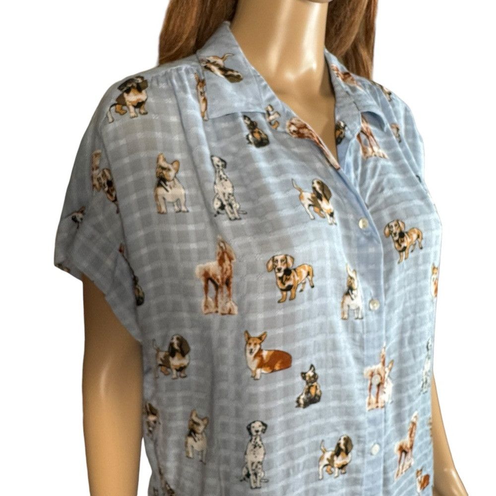 Other NWT New Jane and Delancey Dog Lovers Dogs Short Sleeve Shir Size M / US 6-8 / IT 42-44 - 2 Thumbnail
