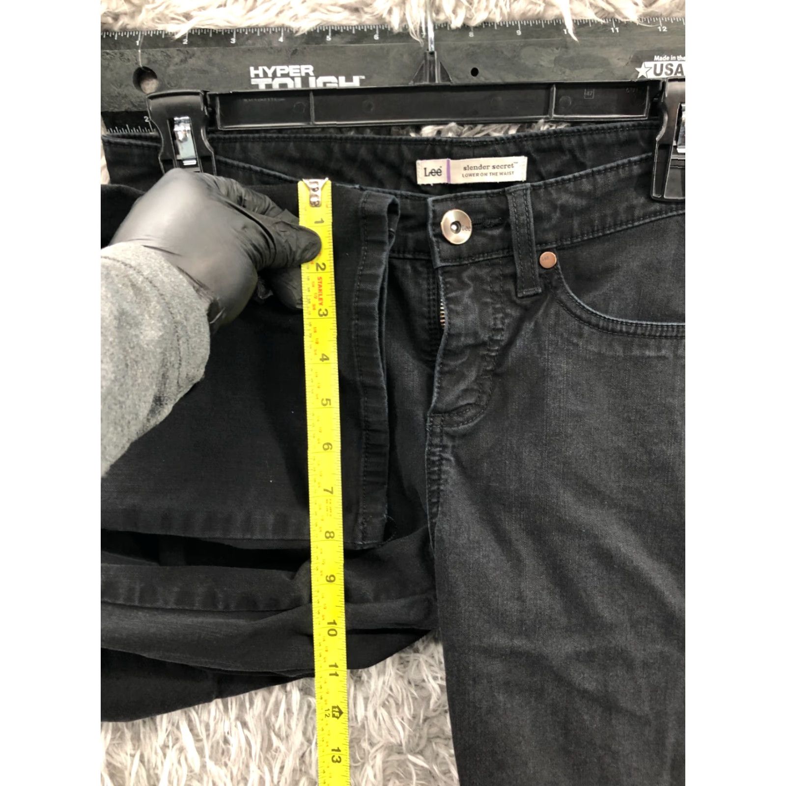 Lee Lee Jeans Straight Womens Size 4 Dark Wash Black Size 27" / US 4 / IT 40 - 4 Thumbnail