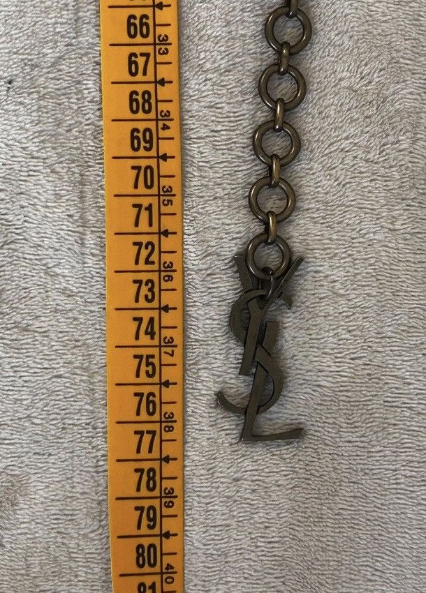 Yves Saint Laurent YSL Vintage Collector Logo // Lion Head Python & Chain Belt Size ONE SIZE - 9 Thumbnail