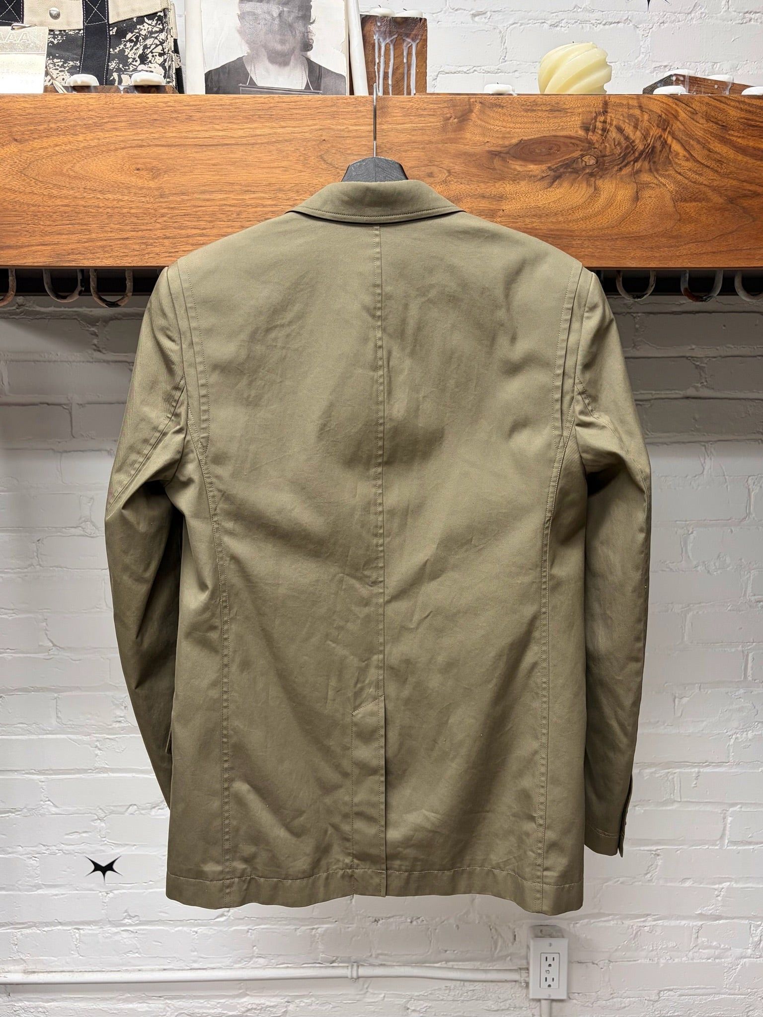 Helmut Lang Vintage Helmut Lang Oversized Dust Brown Heavy Cotton Blazer Size 36R - 4 Thumbnail