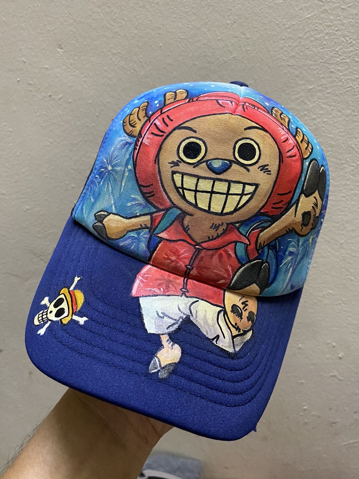 Japanese Brand × One Piece Vintage Art Arylic One Piece Trucker Hat Chopper Size ONE SIZE - 1 Thumbnail