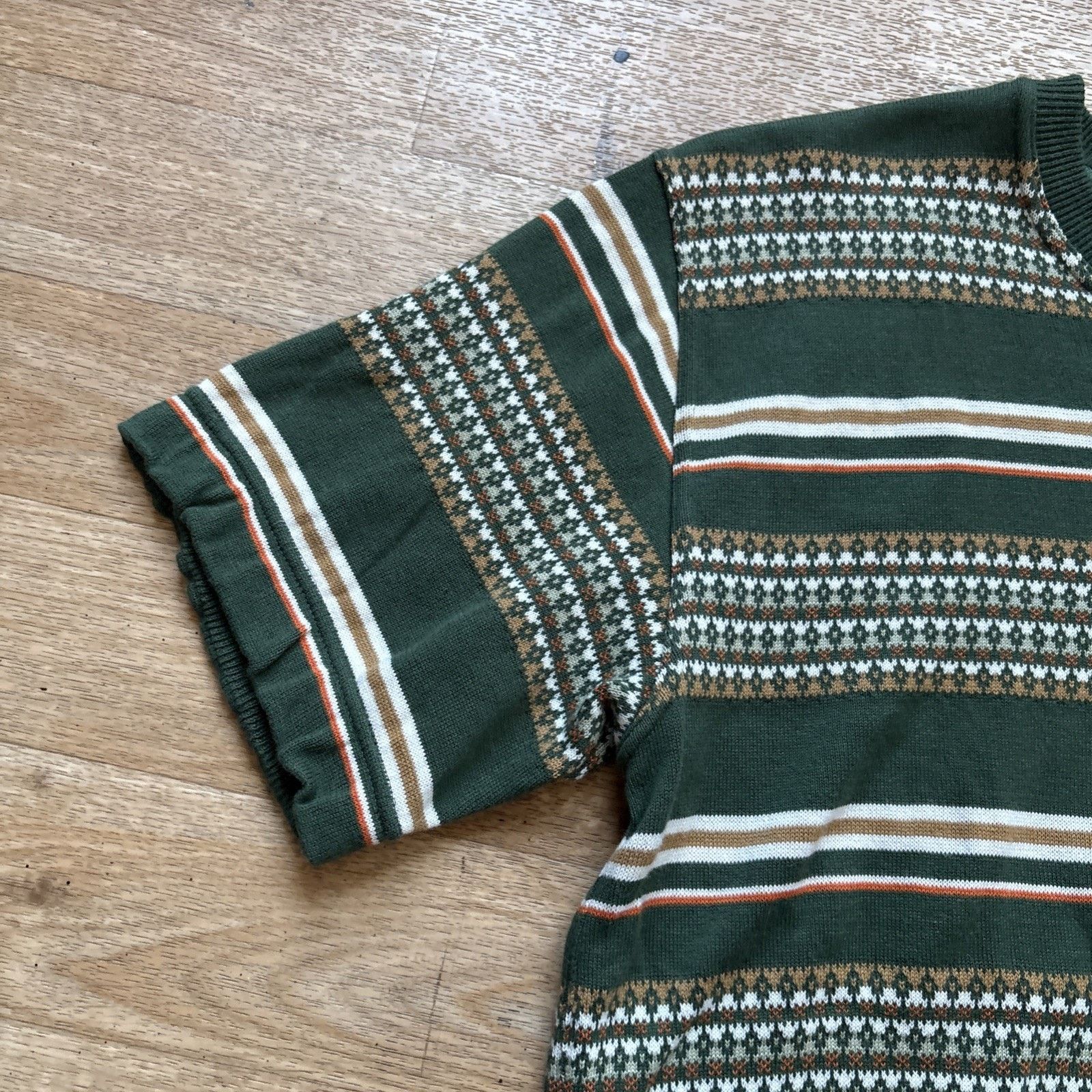 WEST RIDE West Ride JACQUARD Green Knit Cotton Size 42 Japan Pocket Size US L / EU 52-54 / 3 - 4 Thumbnail