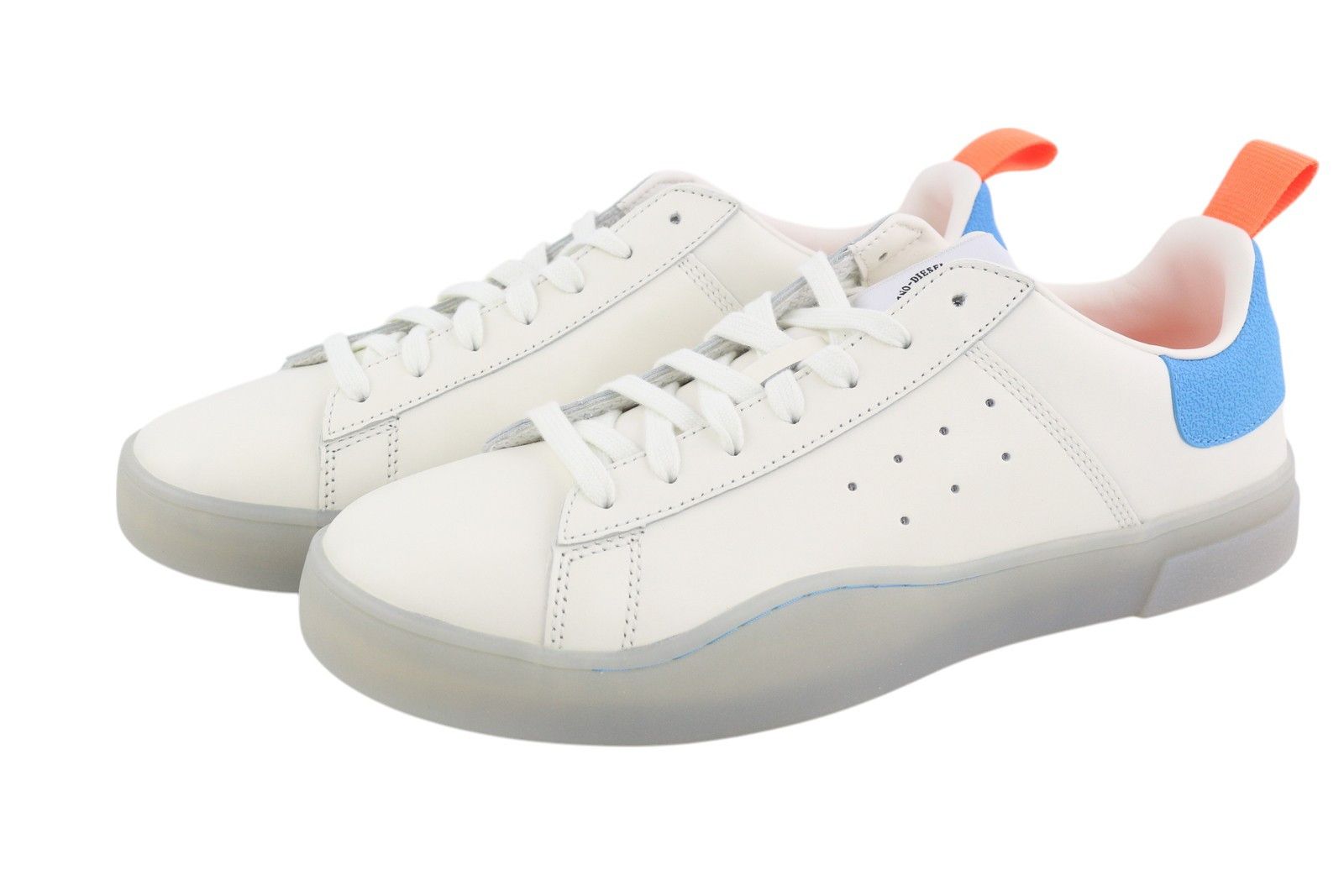 Diesel S-CLEVER LOW EU45 White Leather Laced Almond Toe 40835 Size US 12 / EU 45 - 4 Thumbnail