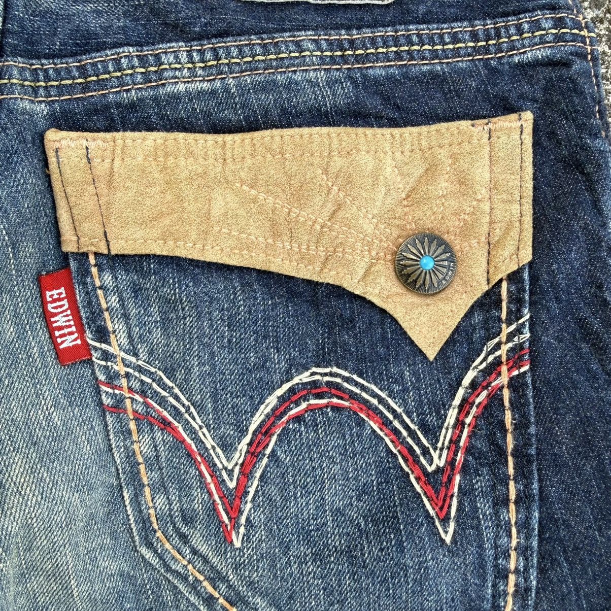 Edwin VINTAGE EDWIN FLARE DENIM FADED JEAN PANTS Size US 30 / EU 46 - 14 Thumbnail