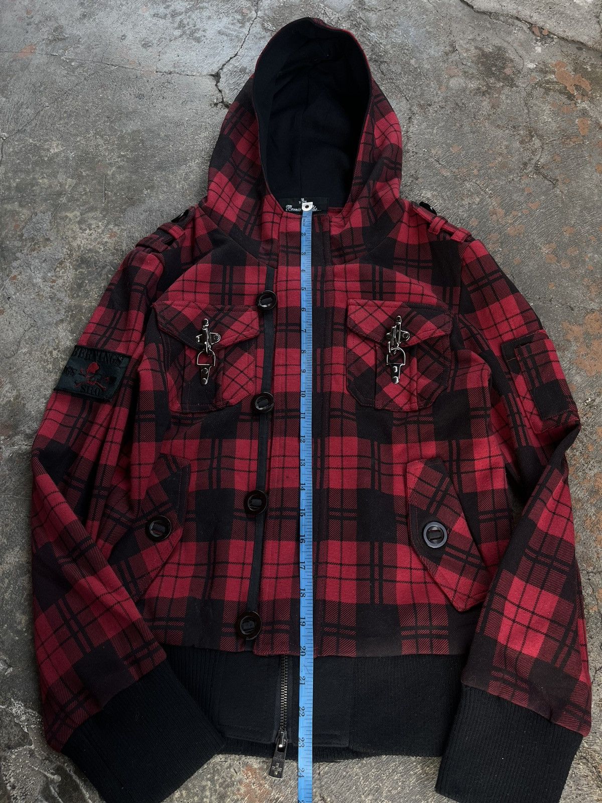 14th Addiction JAPANESE BERNINGS SHO BONDAGE HOODED ZIPP GOTHIC PUNK STYLE Size US L / EU 52-54 / 3 - 12 Thumbnail