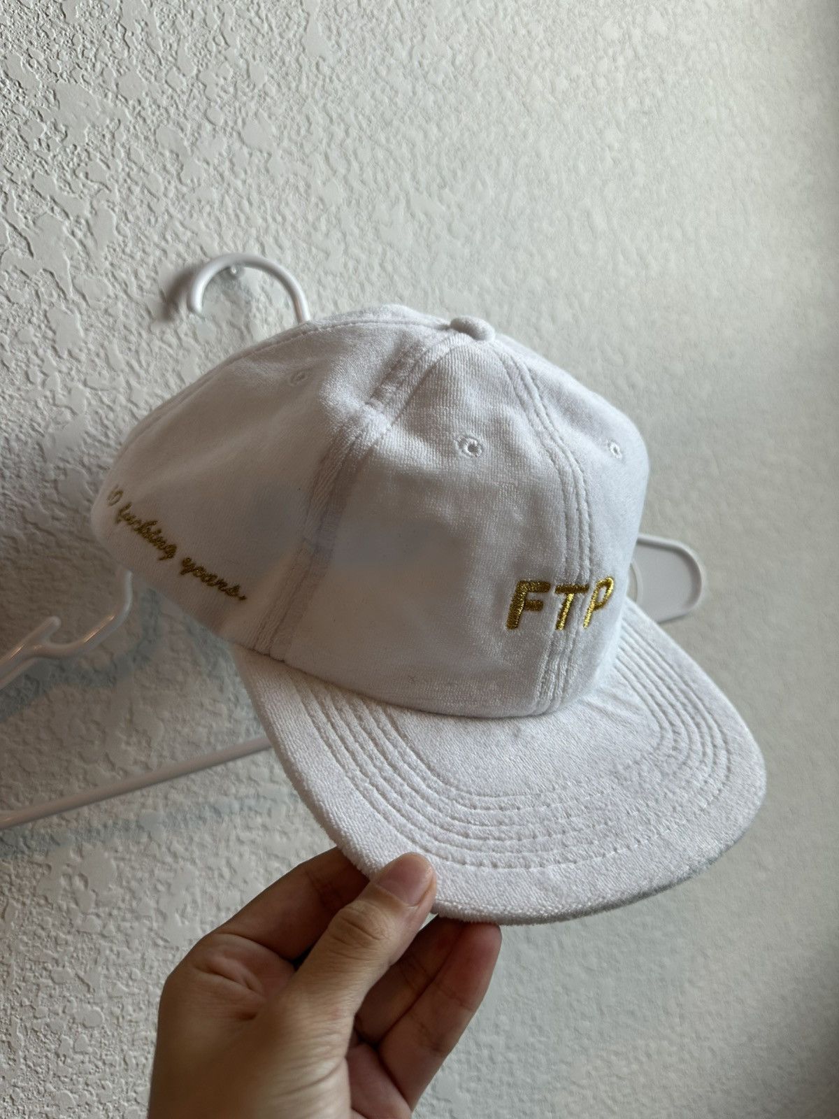 Fuck The Population White 10 yr anniversary velvet FTP hat Size ONE SIZE - 1 Thumbnail
