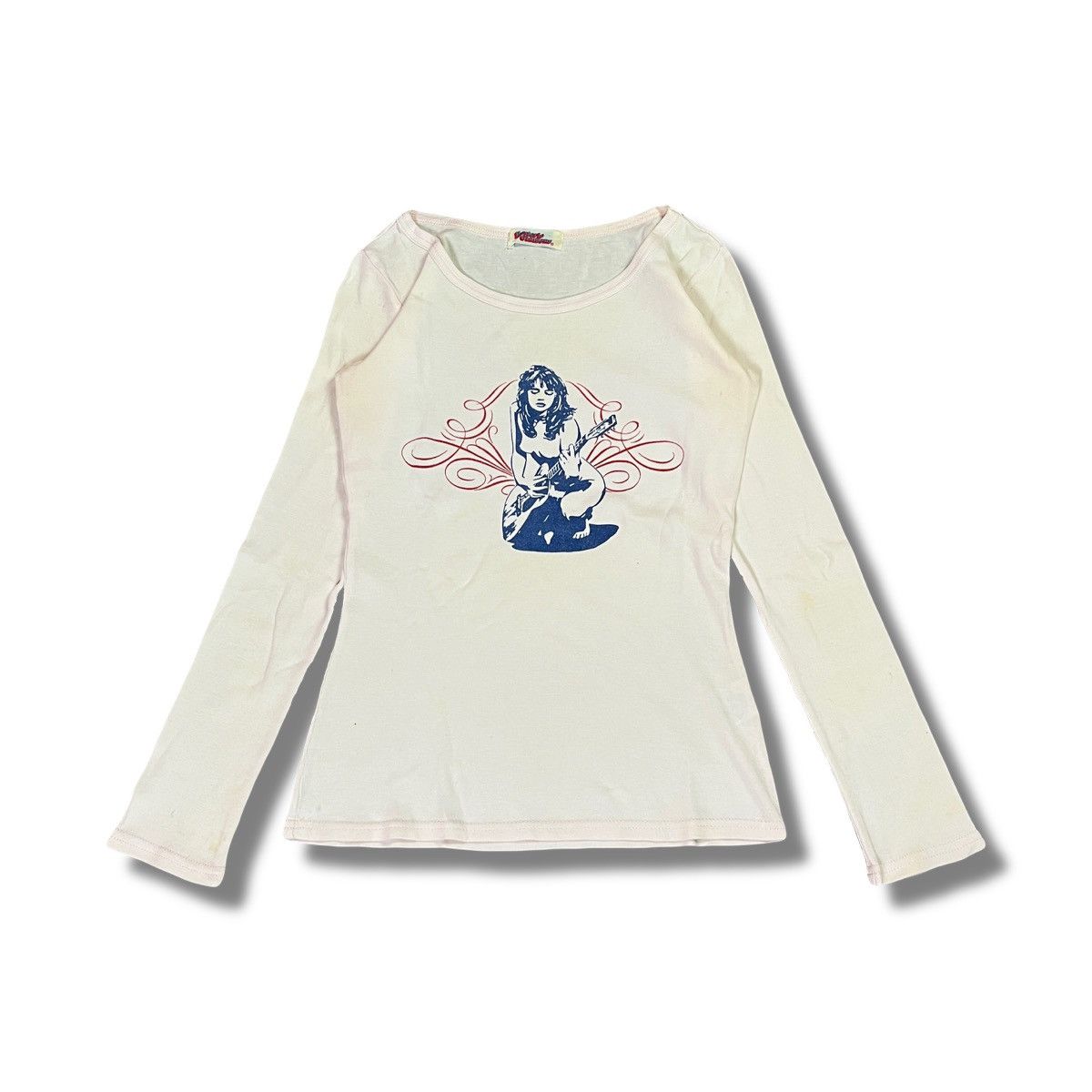 Hysteric Glamour Archive Hysteric Glamour Rare Guitar Girl Long Sleeve Tee Size XXS / US 00 / IT 34 - 1 Thumbnail