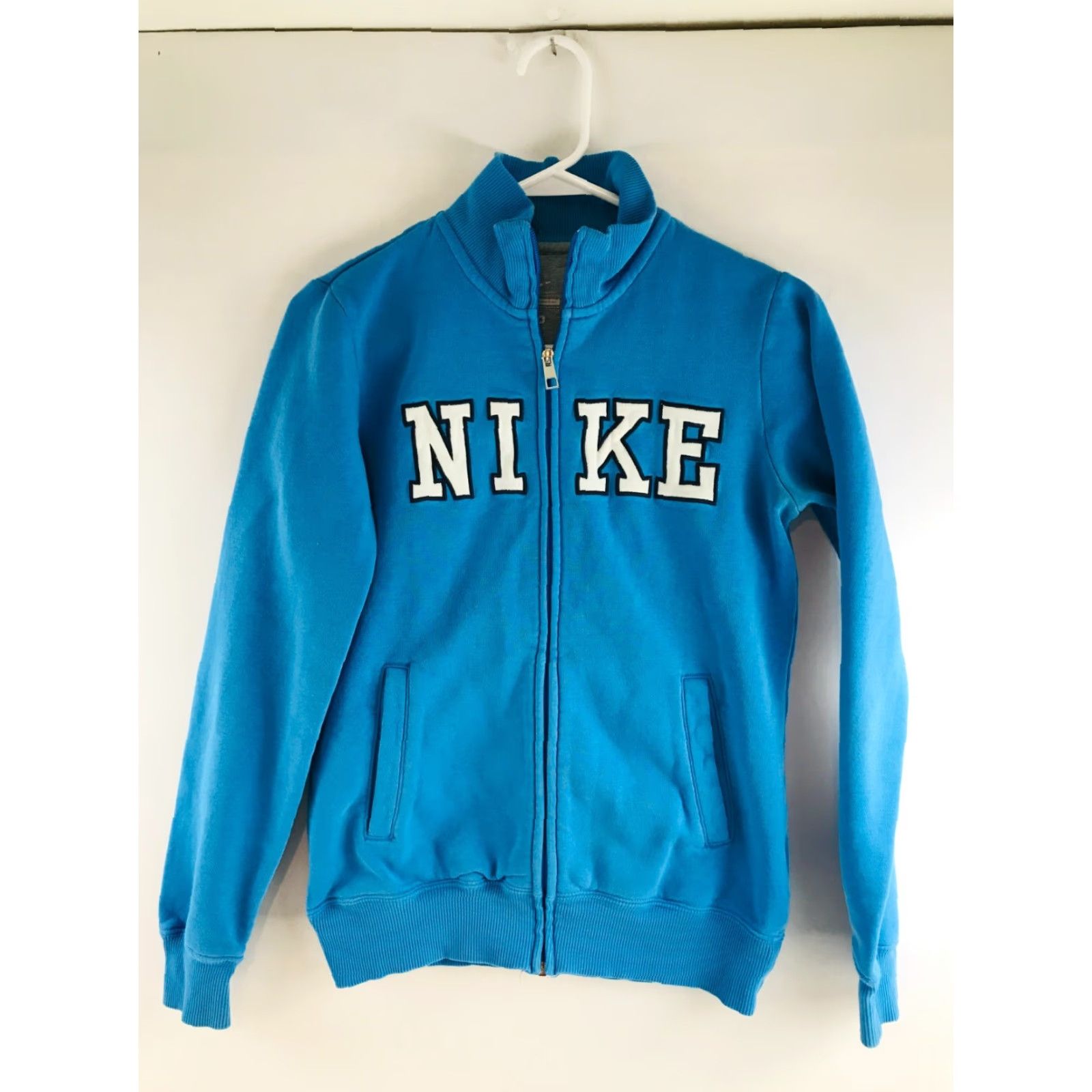 Nike Nike Jacket Womens Small Blue Full Zip Pockets Size S / US 4 / IT 40 - 2 Thumbnail