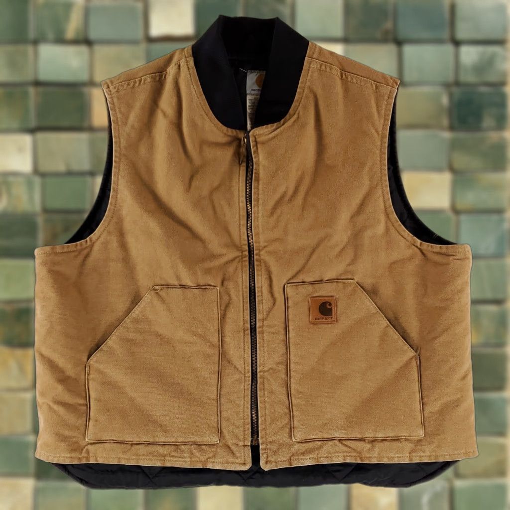 Carhartt Carhartt VTG 90s Insulated Full Zip Vest Brown Mens 2XL Size US XXL / EU 58 / 5 - 1 Thumbnail