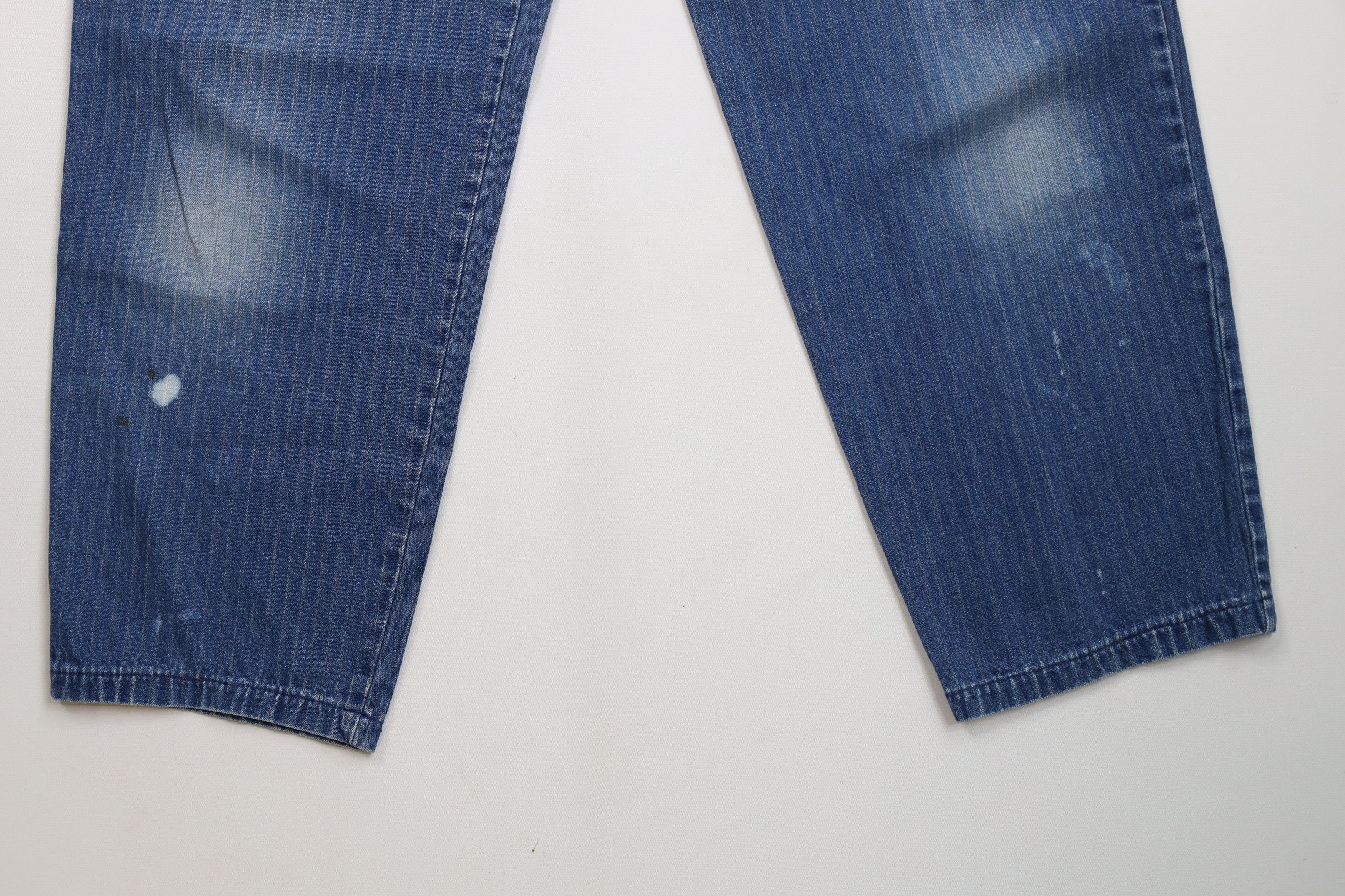 Lee × Vintage Vintage 90s Lee Relaxed Fit Tapered Leg Denim Jeans Striped Size 28" / US 6 / IT 42 - 4 Thumbnail