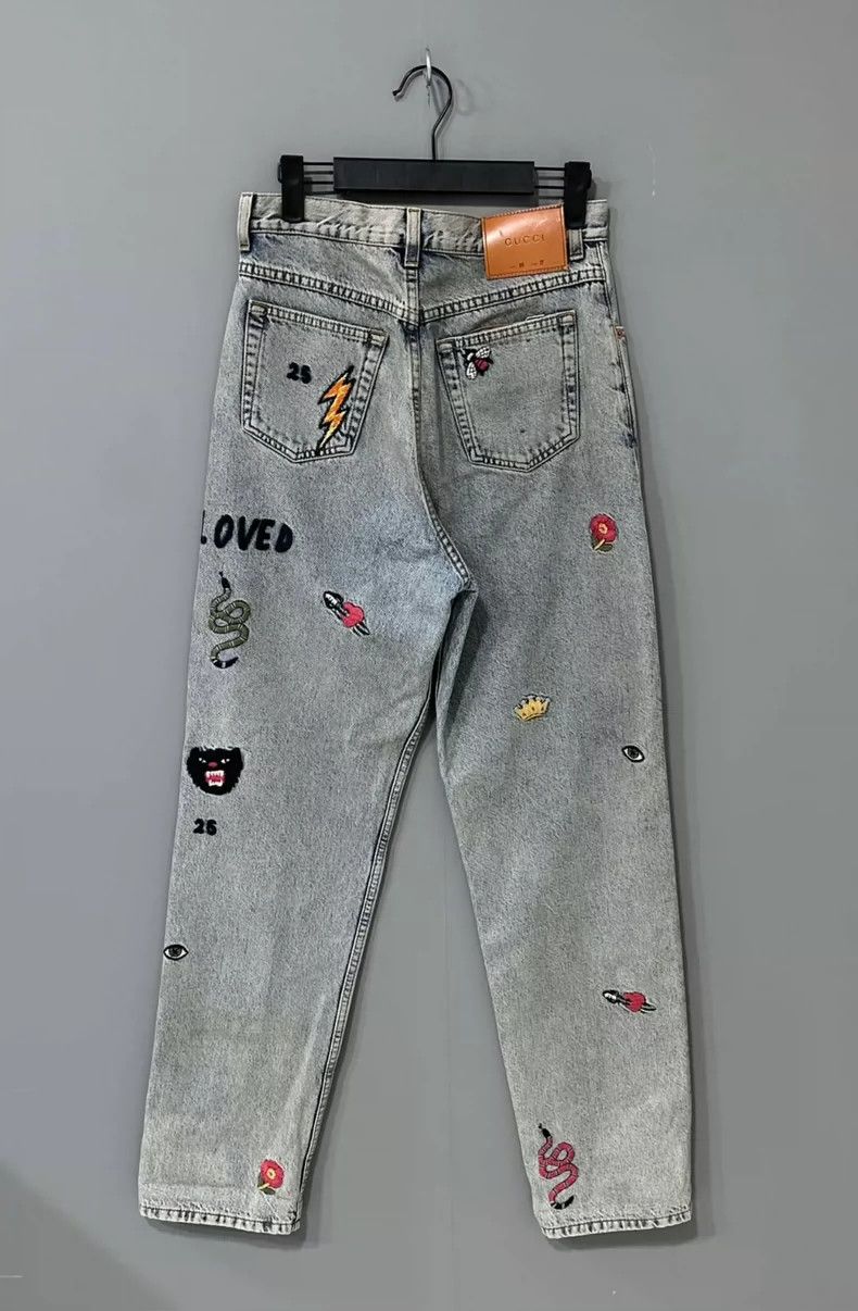 Gucci Gucci Patterned embroidered jeans 2501-Nextarrow Size US 27 - 3 Thumbnail