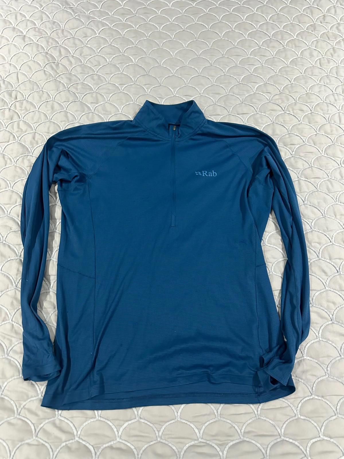 Rab RAB NEXUS PULL-ON MENS BLUE GRID FLEECE MID LAYER TOP SIZE M Size US M / EU 48-50 / 2 - 1 Thumbnail