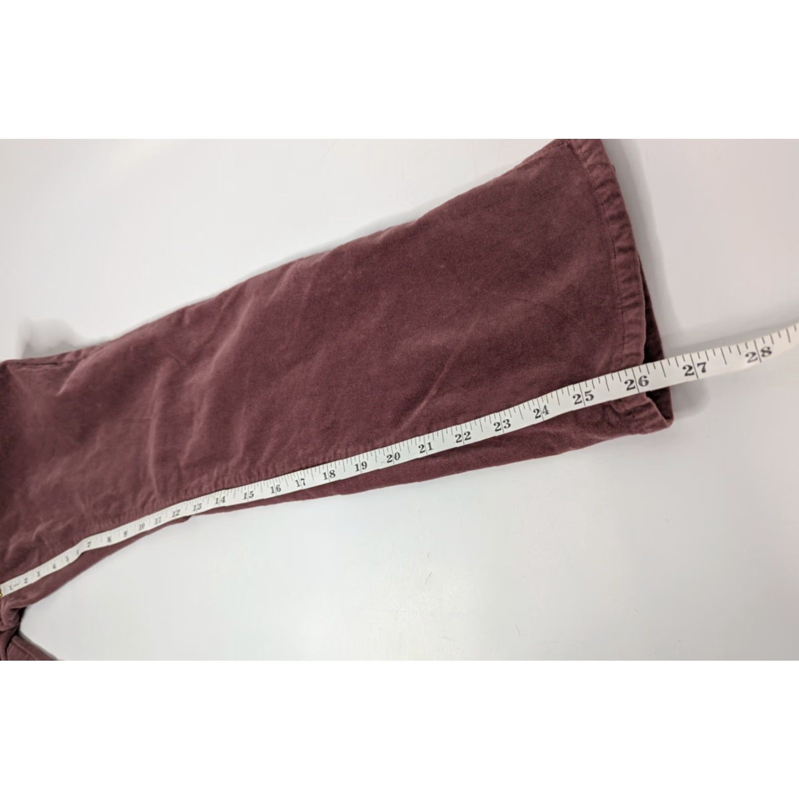 3x1 VINTAGE 3X1 NYC Made Here Pants Women's Size 28 Stone Grape Velvet High Rise Stretch Size 28" / US 6 / IT 42 - 6 Thumbnail
