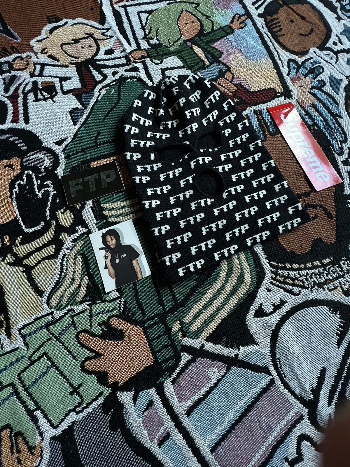 Fuck The Population 🩸FTP Black Ski Mask 🩸 Size ONE SIZE - 4 Thumbnail