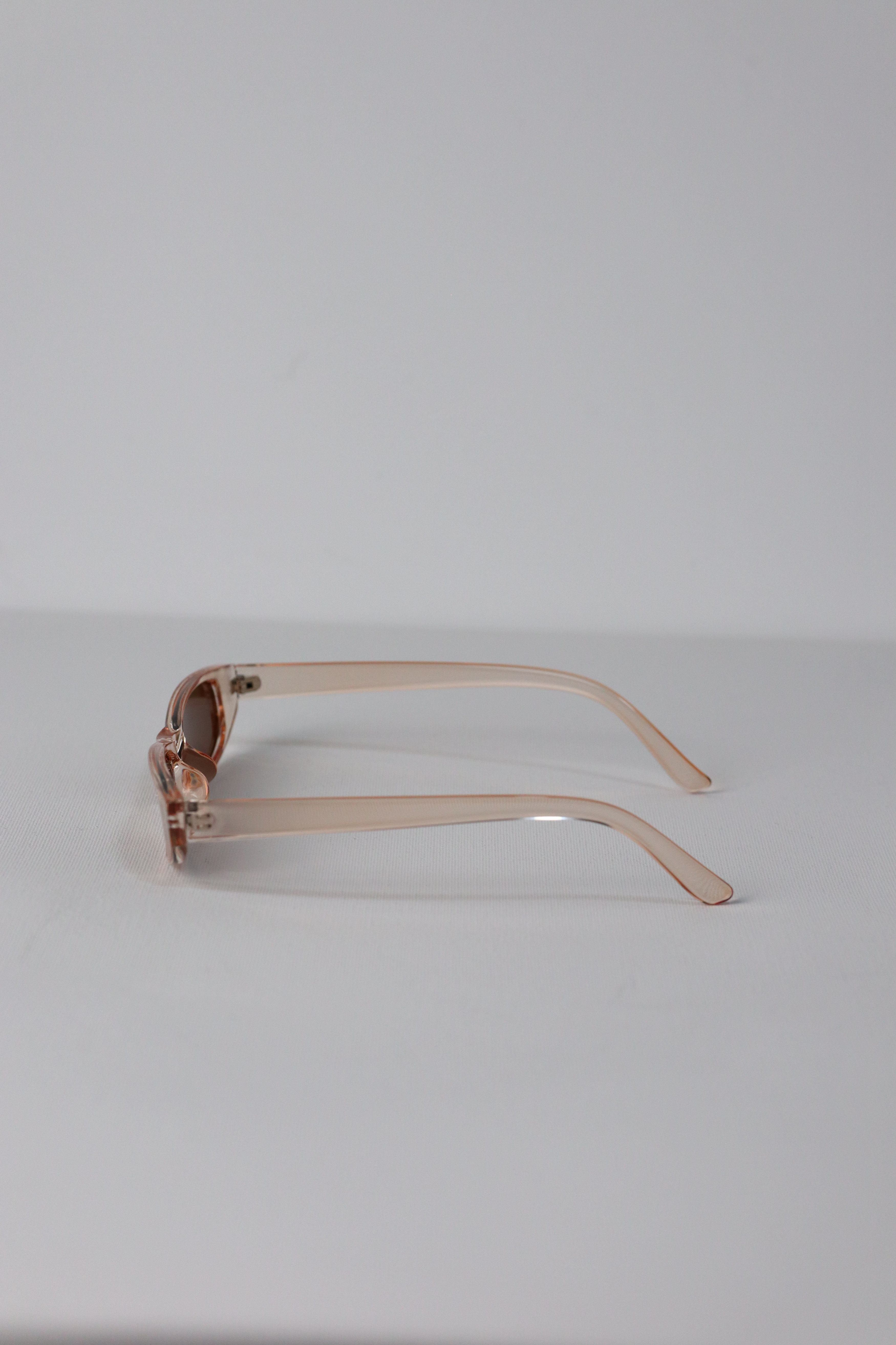 Japanese Brand Y2k Avant Garde Futuristic Rectangle Champagne Sunglasses OS Size ONE SIZE - 7 Thumbnail