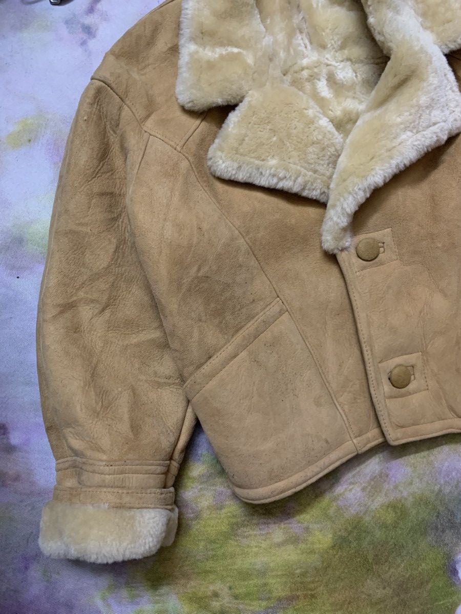Genuine Leather Vintage US SHEEPSKIN Shearling Cropped Jacket Size US L / EU 52-54 / 3 - 4 Thumbnail
