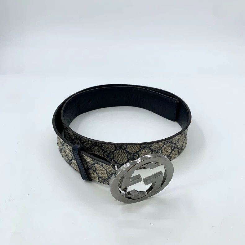 Gucci Gucci Beige logo jacquard print double G buckle belt belt 2 Size ONE SIZE - 3 Thumbnail