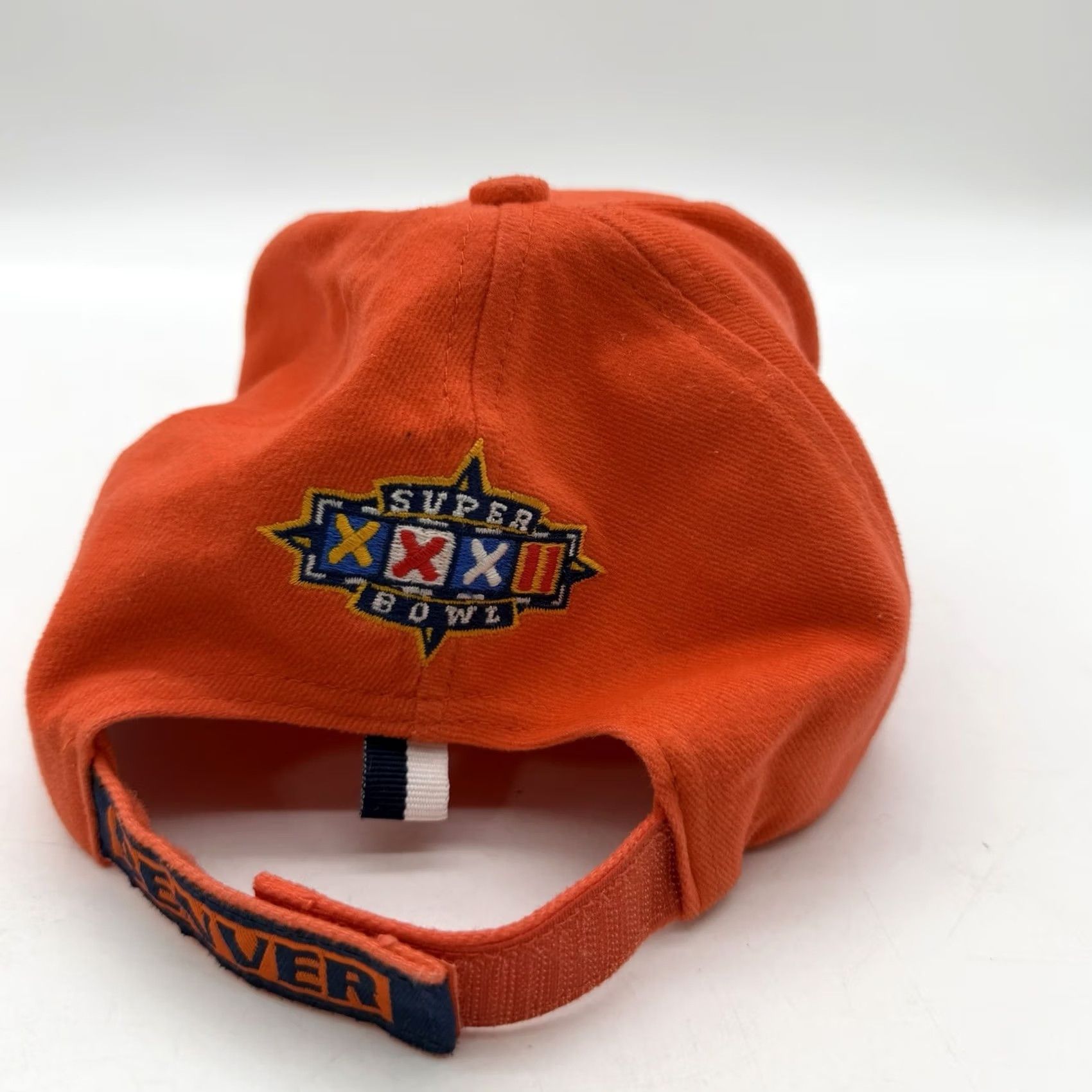 Logo Athletic VINTAGE Denver Broncos Strapback NFL Logo Athletics Cap Hat Orange John Elway Unisex Adults Adjustable Cotton Blend Baseball Cap Mens Size ONE SIZE - 3 Thumbnail