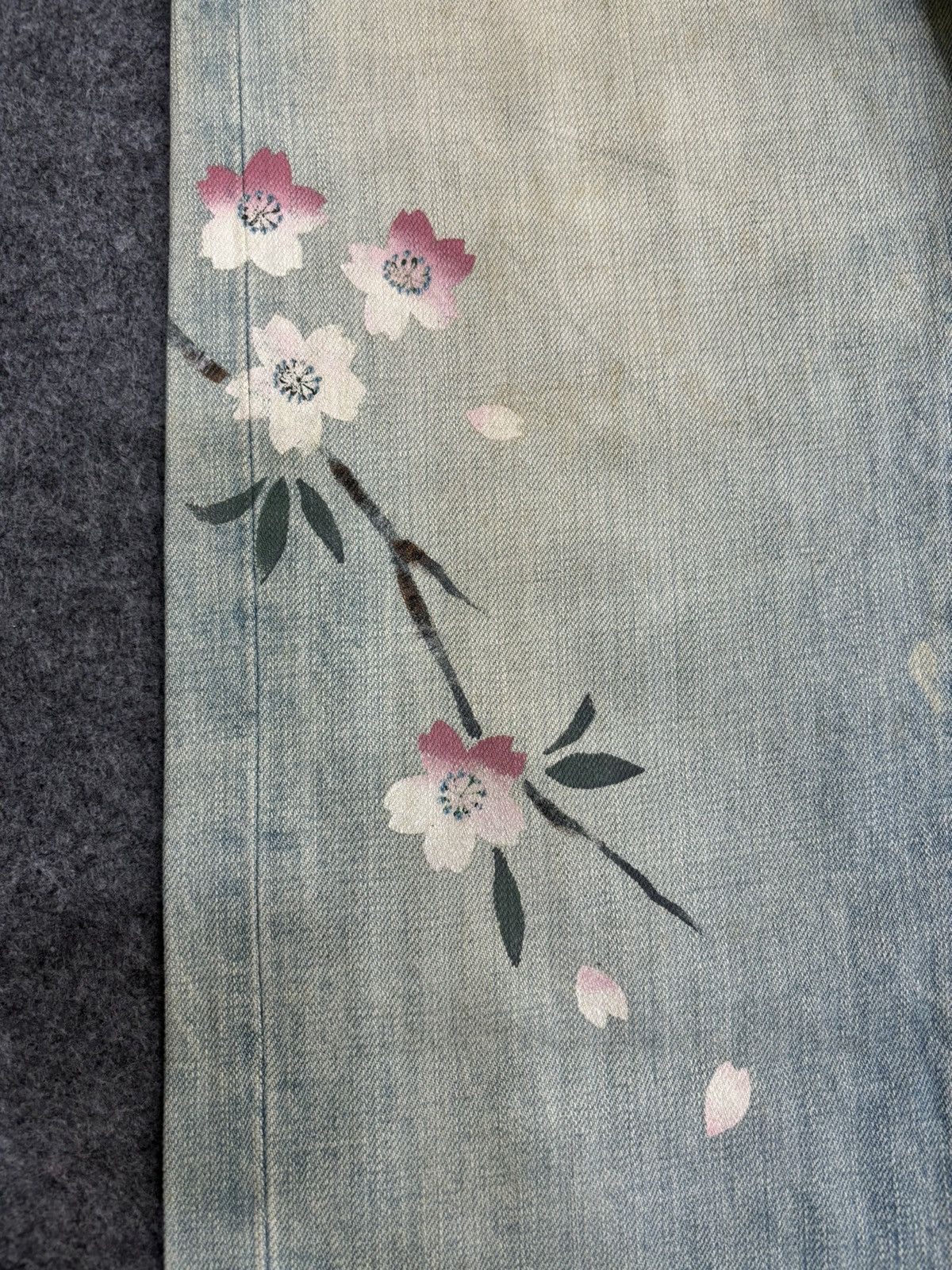 Japanese Brand 💥Denim Art💥ZEN Kyoto Style Japan Faded Floral Denim F569 Size US 30 / EU 46 - 10 Thumbnail