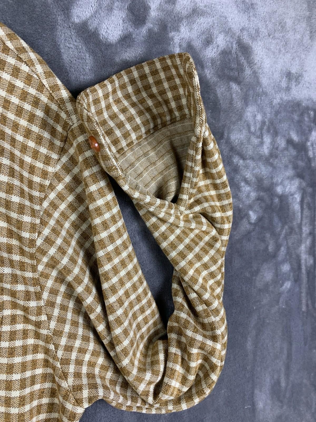 Polo Ralph Lauren Vintage 90's Polo Ralph Lauren Mens Brown Gingham POLO (271) Size US L / EU 52-54 / 3 - 6 Thumbnail