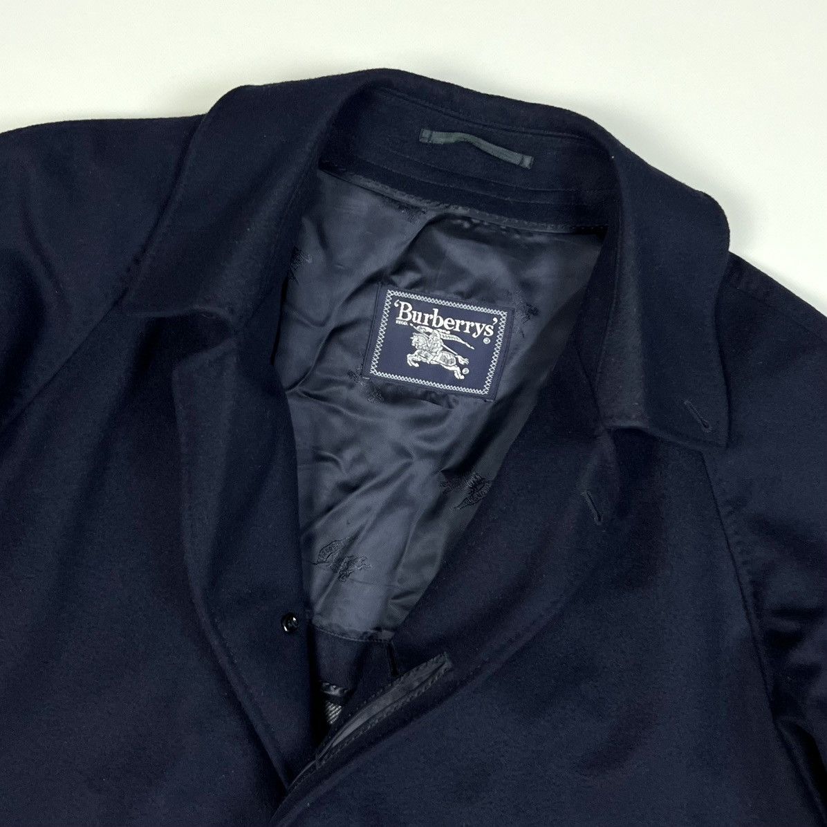 Burberry × Vintage Vintage Auth Men’s BURBERRYS Logo Wool Luxury Coat Jacket Size US M / EU 48-50 / 2 - 9 Thumbnail