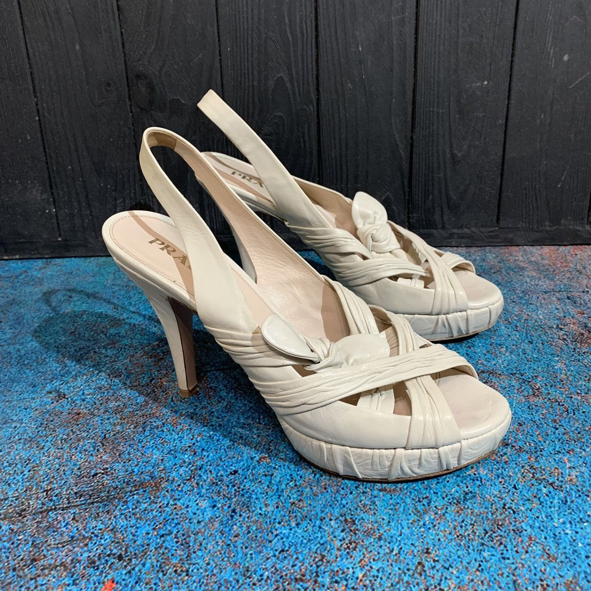Prada Prada Leather Heels Size 38 Size US 8 / IT 38 - 3 Thumbnail