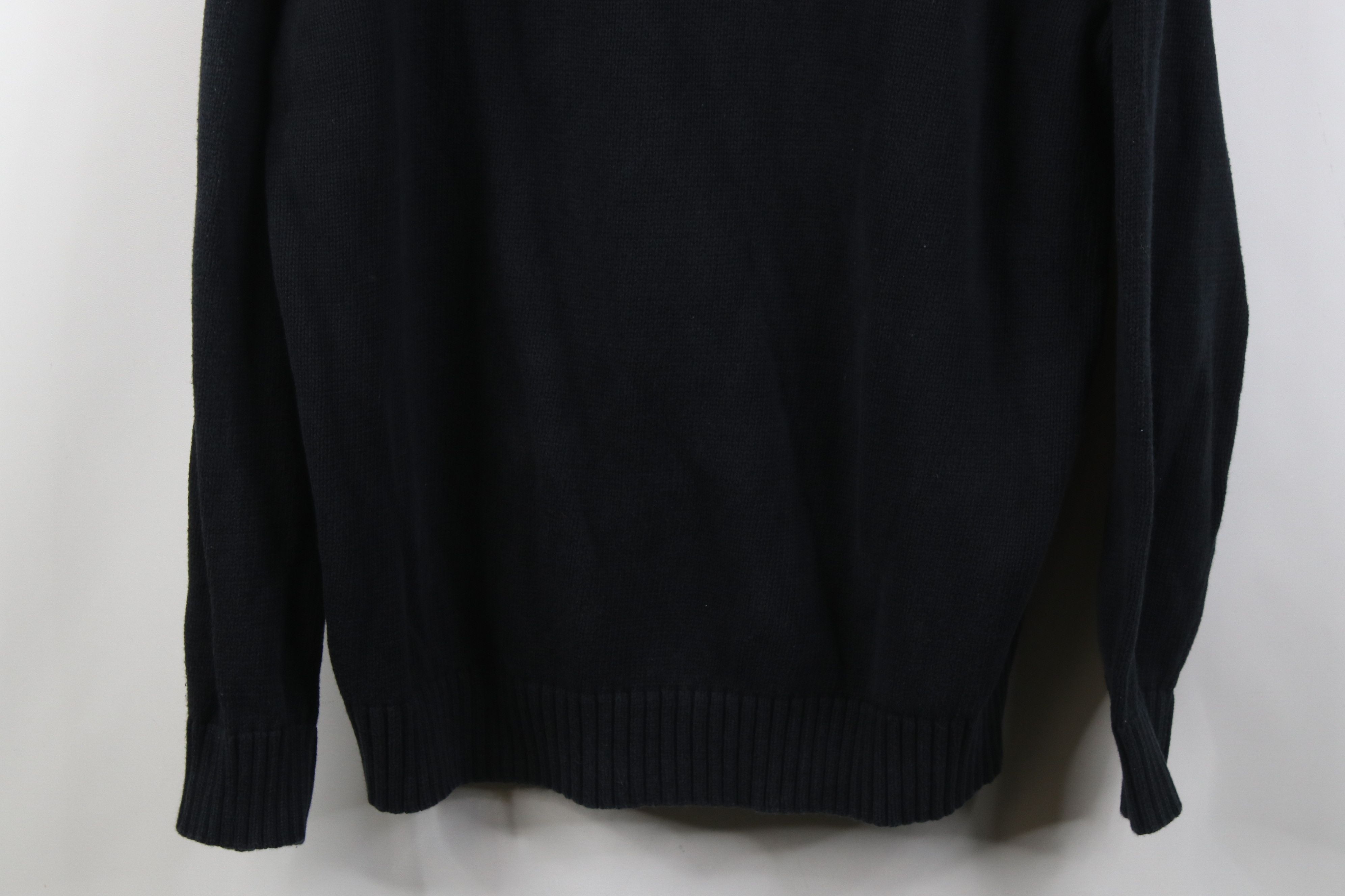 Vintage Vintage 90s Streetwear Blank Knit Crewneck Sweater Black Size US L / EU 52-54 / 3 - 3 Thumbnail