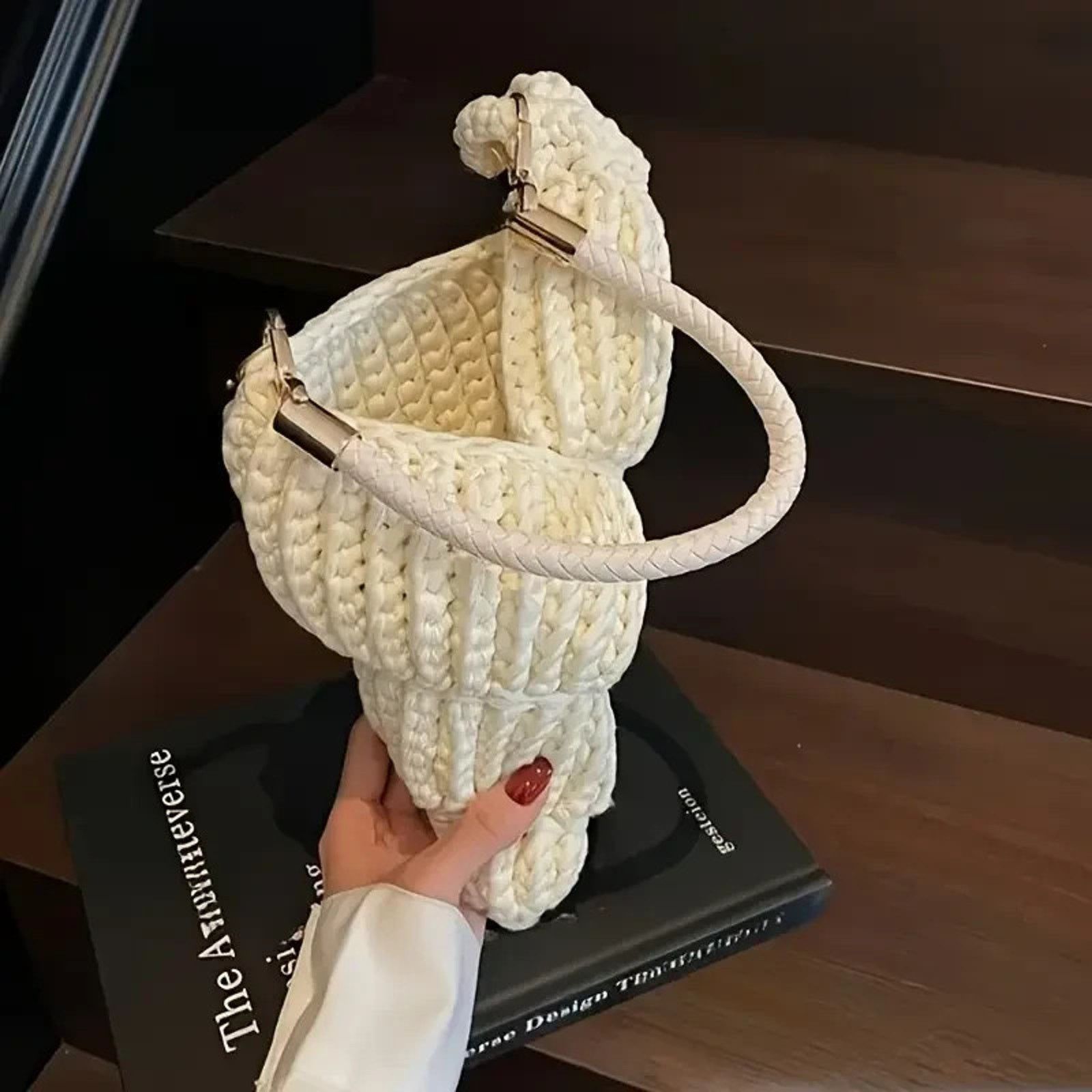 Other CROCHET KNIT YARN CONCH SEA SHELL HAND BAG SHOULDER BAG NEW Size ONE SIZE - 3 Thumbnail