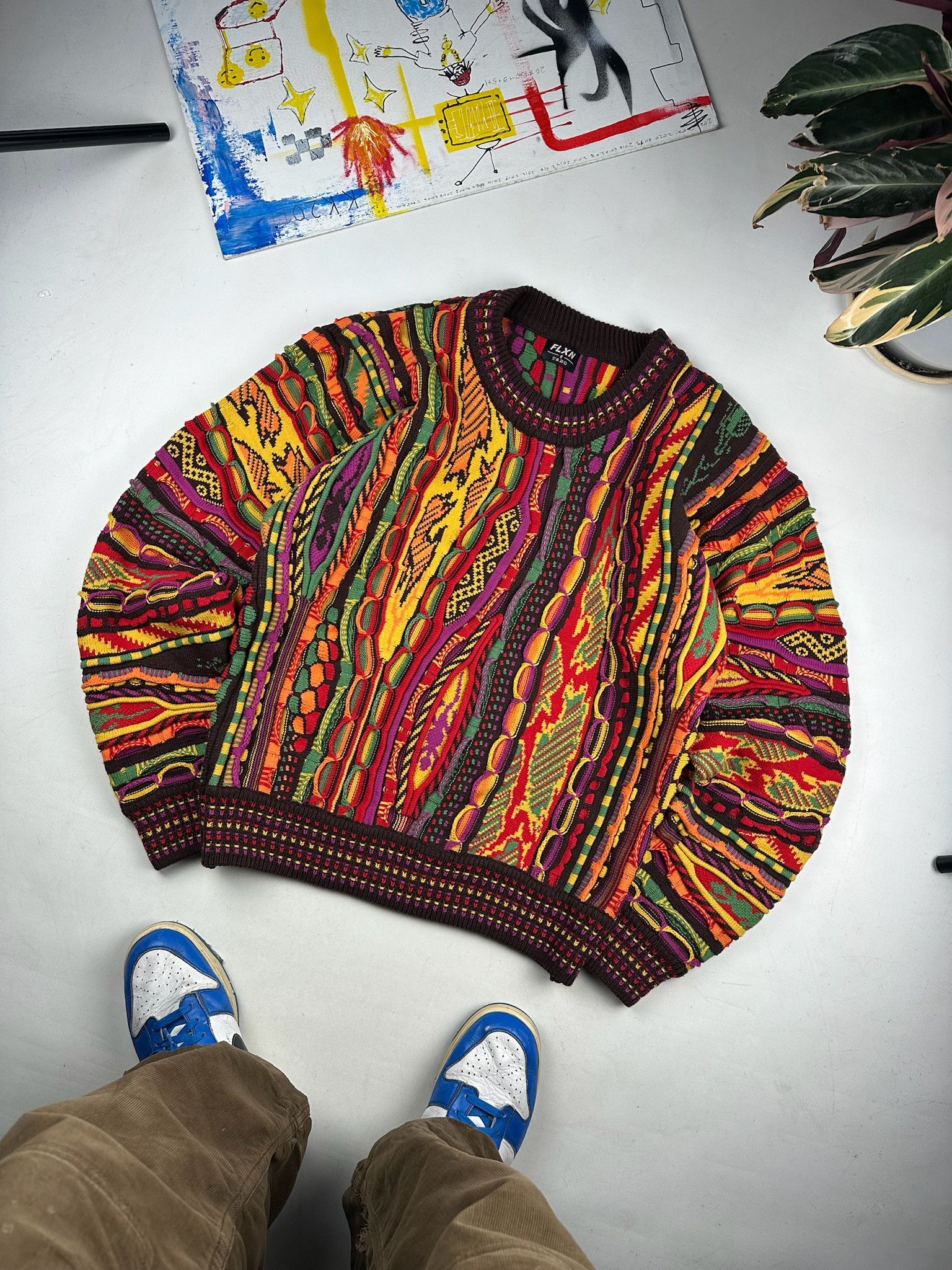 Other Multicolor 3D Knit Coogi Style Flxn Sweater Size US XL / EU 56 / 4 - 2 Thumbnail