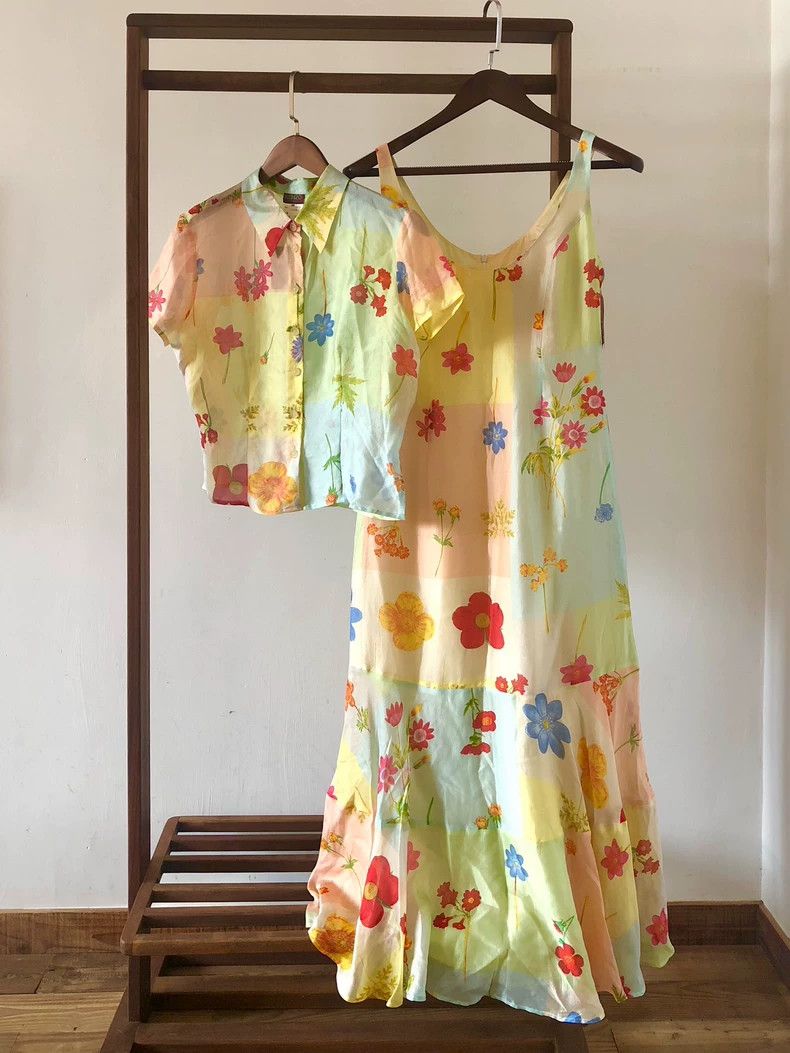 Kenzo KENZO Silk dress + shirt set Size XS / US 0-2 / IT 36-38 - 4 Thumbnail