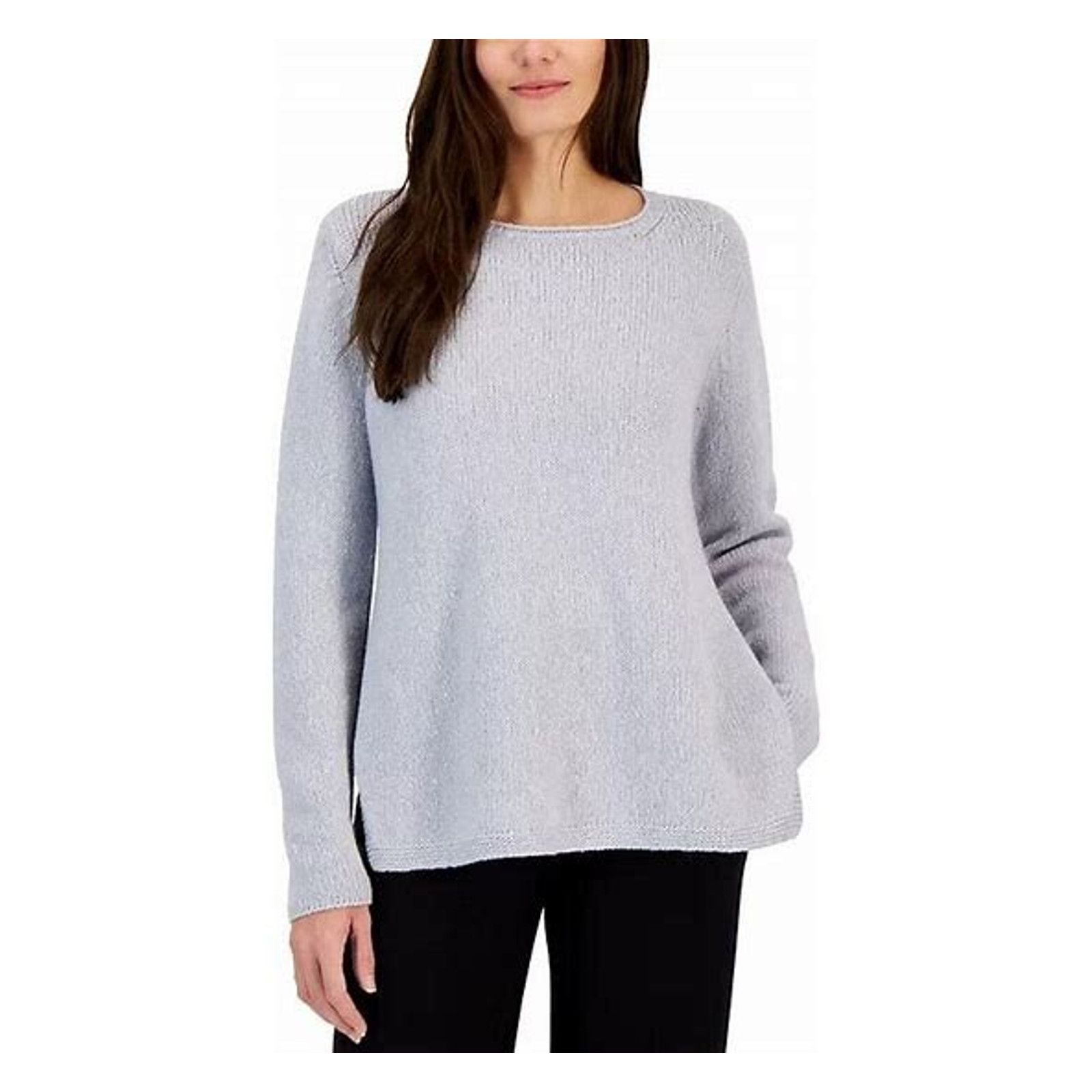Eileen Fisher NWT Eileen Fisher Delphine Ballet Neck Side Slit Sweater L Size L / US 10 / IT 46 - 1 Thumbnail