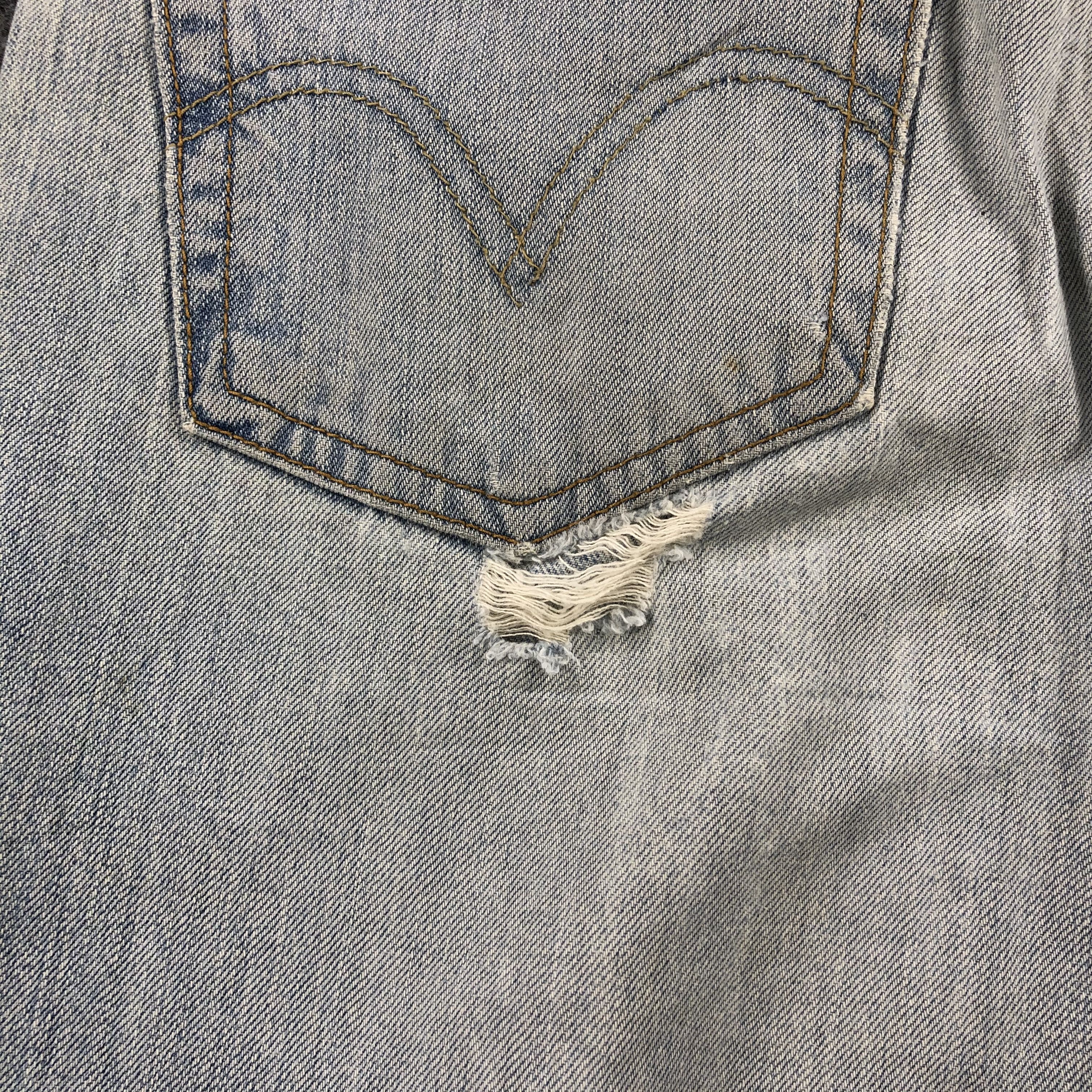Levi's × Vintage 90s Vintage Ripped Light Wash Levis 501 Jeans-J1611 Size US 36 / EU 52 - 9 Thumbnail