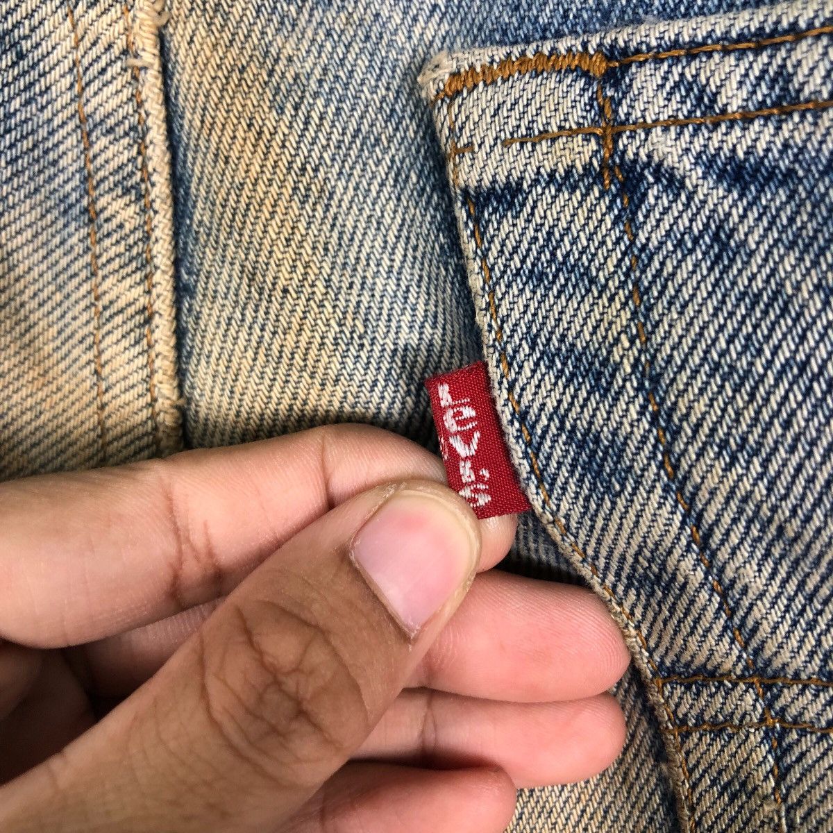 Levi's 🔥VINTAGE DISTRESSED DENIM JEANS LEVI’S MADE IN USA Size US 34 / EU 50 - 22 Thumbnail