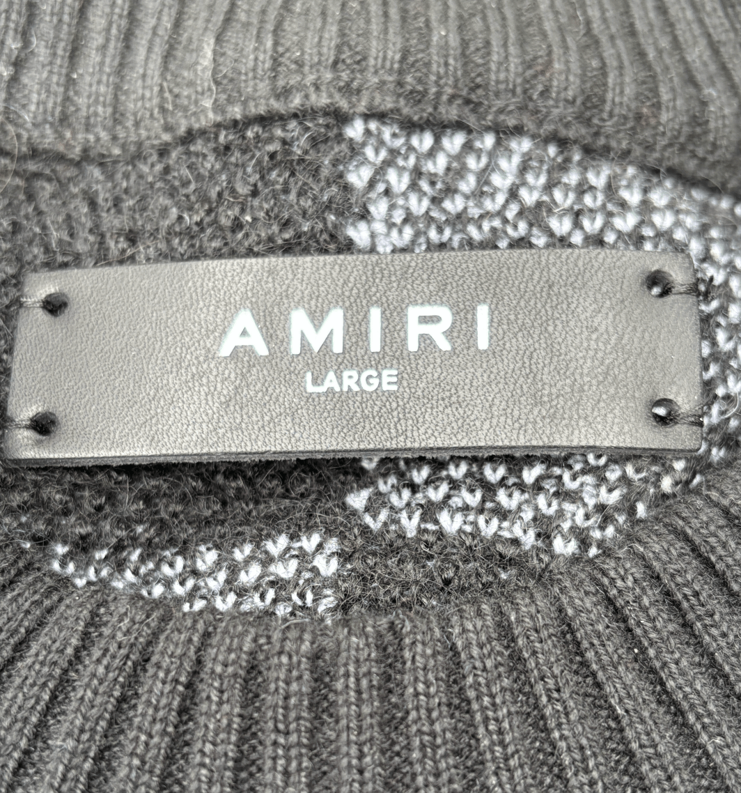 Amiri Amiri Logo Check Crew Mohair Cashmere Size US L / EU 52-54 / 3 - 9 Thumbnail