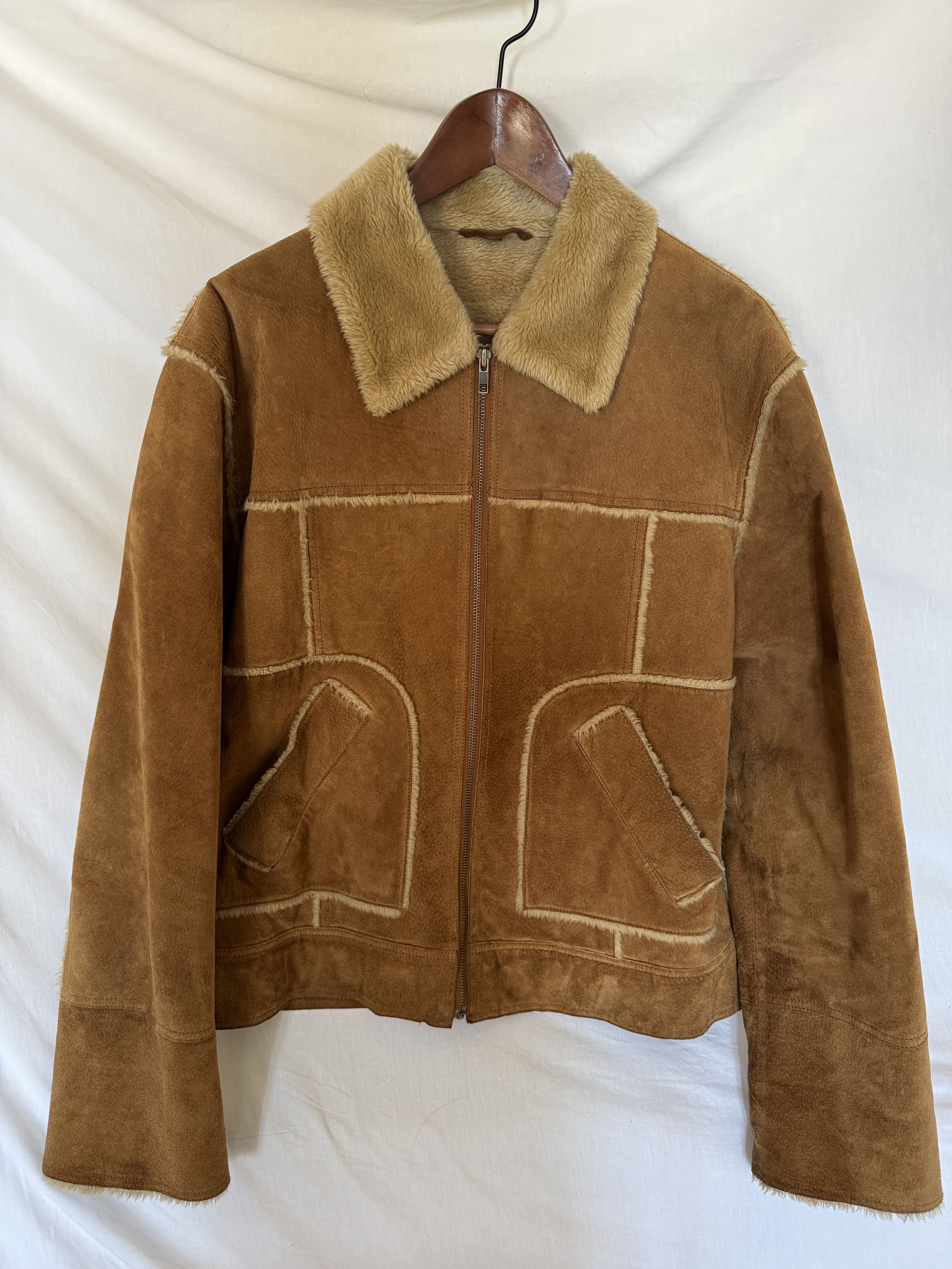 Vintage Authentic Vintage Lambswool Bomber Jacket Sherpa Fleece Size US L / EU 52-54 / 3 - 4 Thumbnail