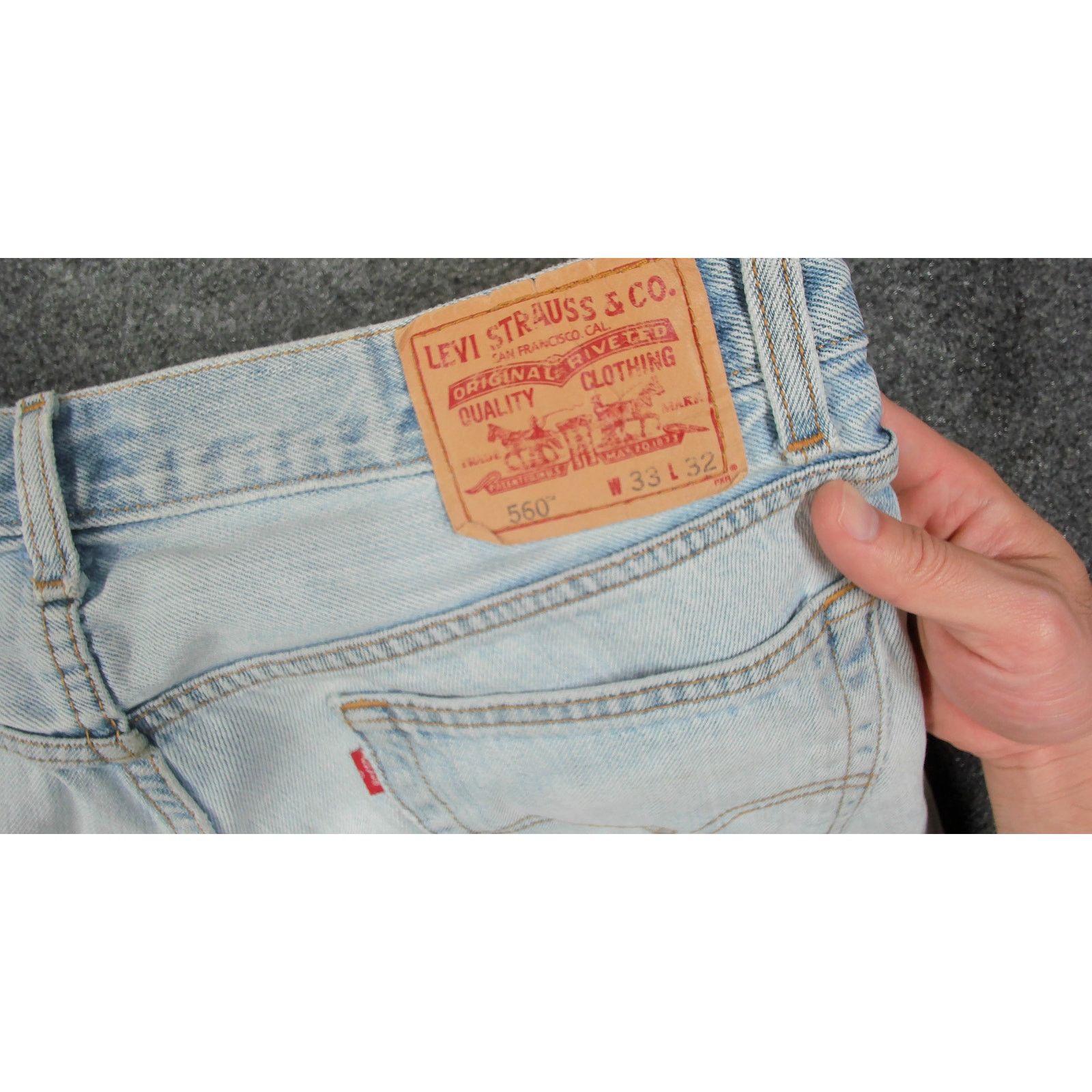 Levi's Levi's Y2K 560 Comfort Fit Thrashed Light Wash Denim Jeans Size US 35 - 8 Thumbnail