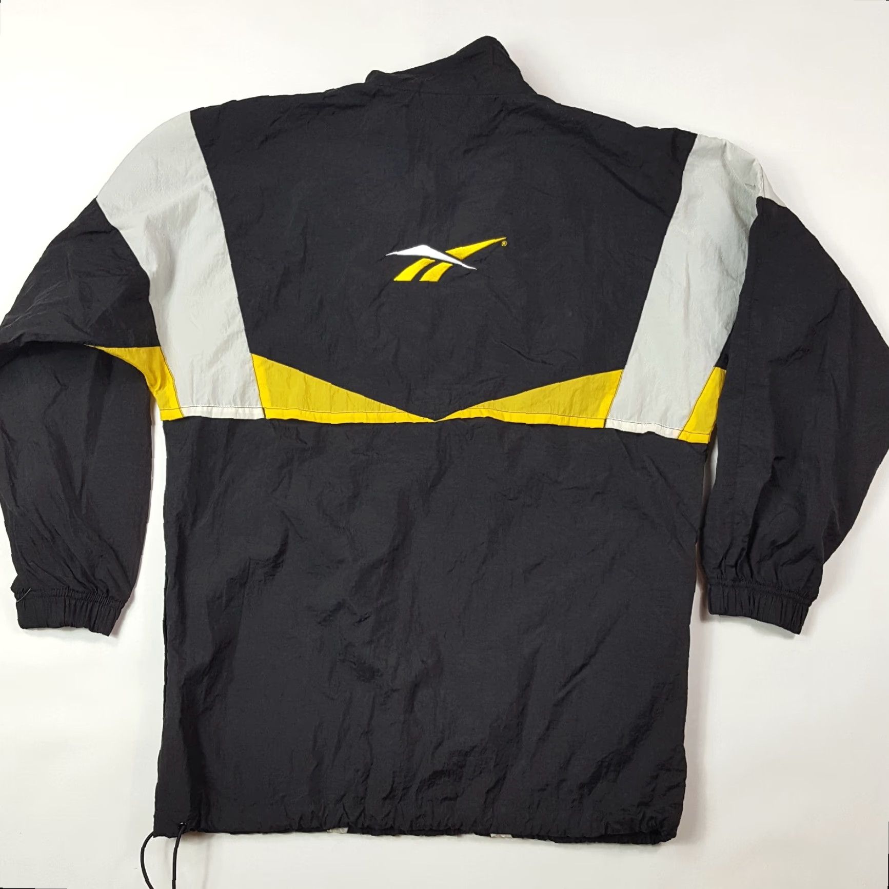 Reebok VINTAGE Reebok Women's Jacket S Black Yellow Windbreaker Logo Zip Up Retro 90s Casual Sports Size S / US 4 / IT 40 - 5 Thumbnail