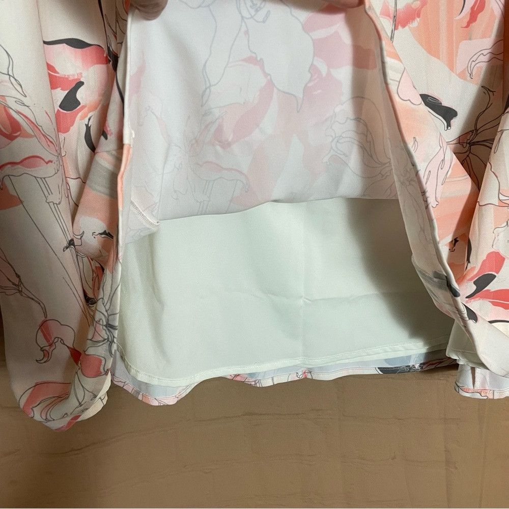 Other NWT New $335 Basler Floral Print Pink Grey A-Line Skirt Siz Size 38" / US 16 / IT 52 - 8 Thumbnail