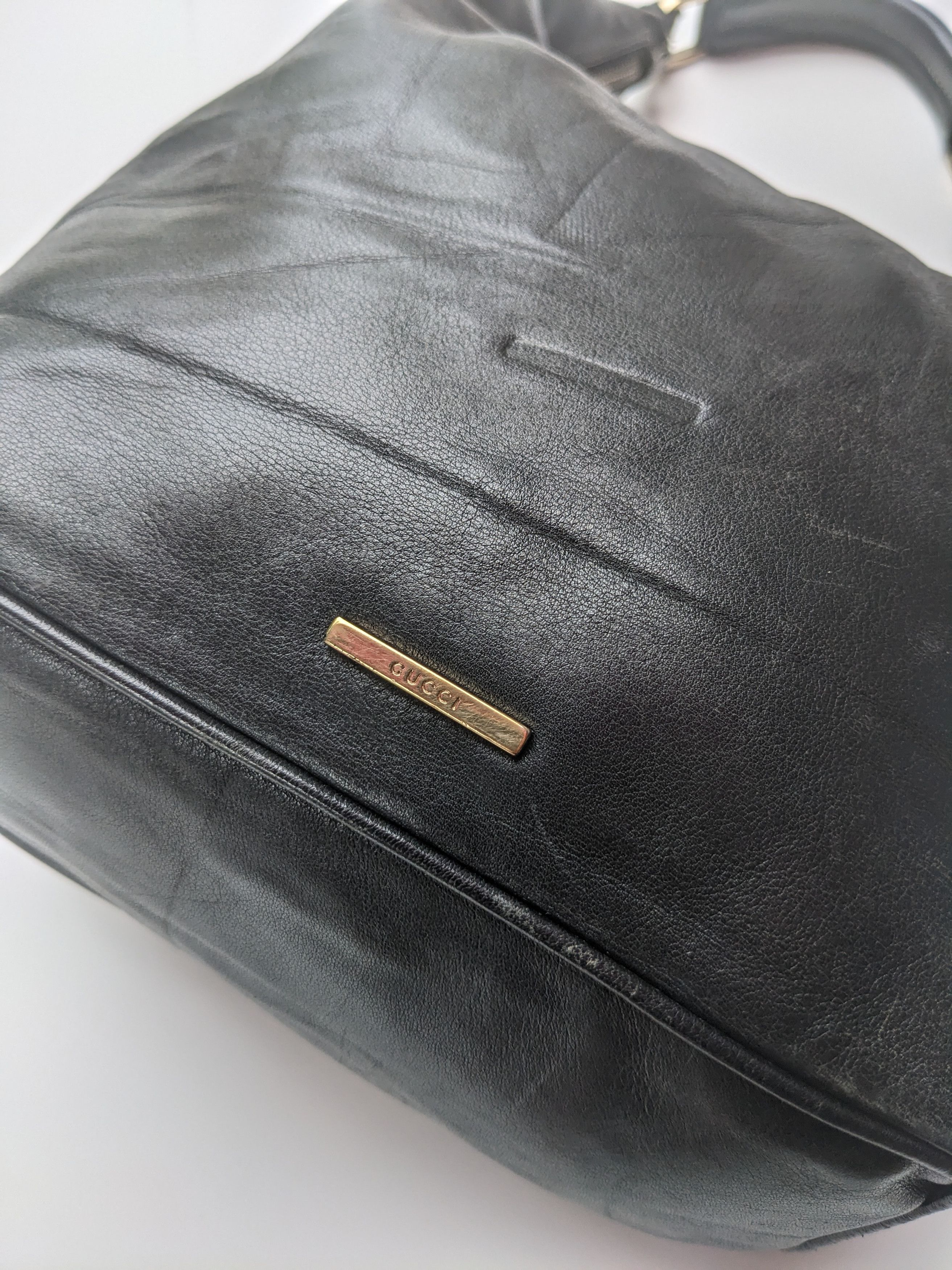 Gucci Vintage Gucci Hobo black leather Size ONE SIZE - 11 Thumbnail