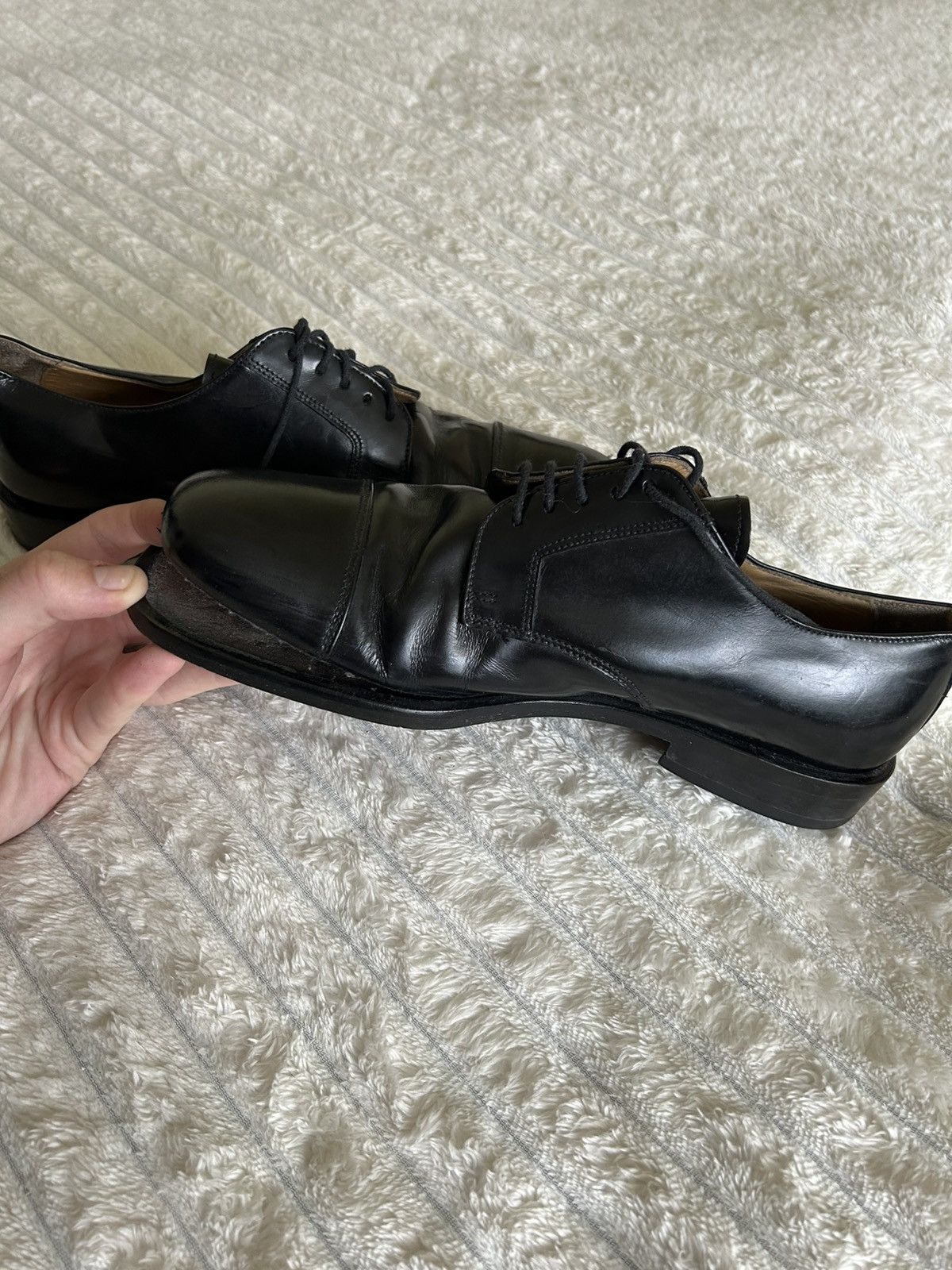 Dolce & Gabbana Dolce&Gabbana Black Leather Square Toe Lace-Up Oxfords US 7 Size US 7.5 / EU 40-41 - 13 Thumbnail