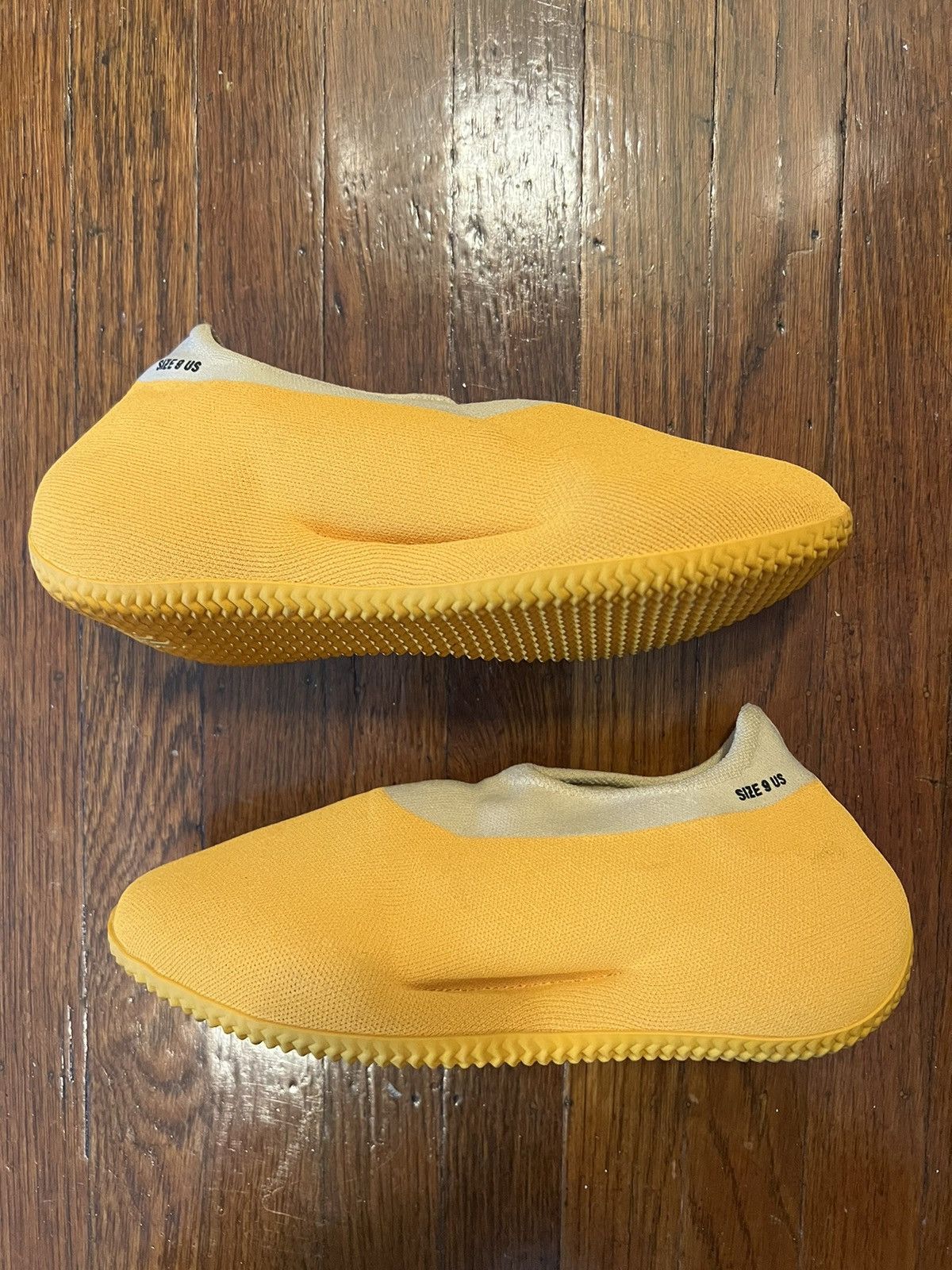 image of Adidas x Kanye West Yeezy Knit Runner ‘Sulfur’ Shoes in Yellow, Men's (Size 9)