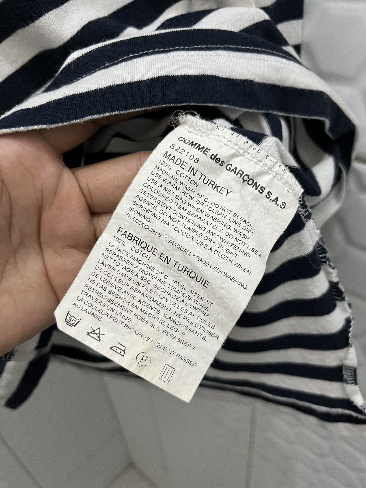 10 Corso Como × Comme des Garcons Comme Des Garcons Asymmetrical Striped Longsleeve Size US S / EU 44-46 / 1 - 9 Thumbnail
